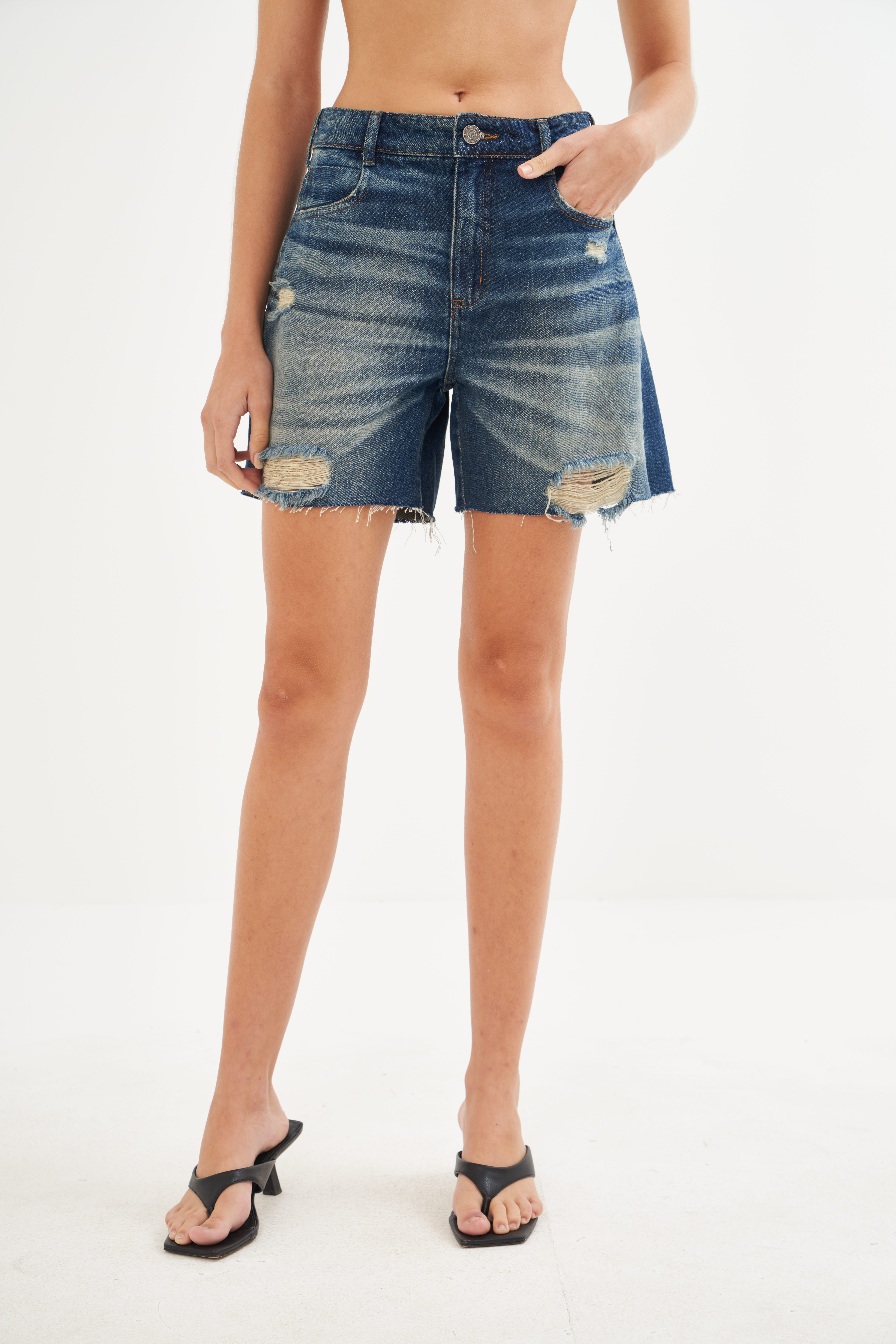 BERMUDA JEANS CANCUN 38 INDIGO