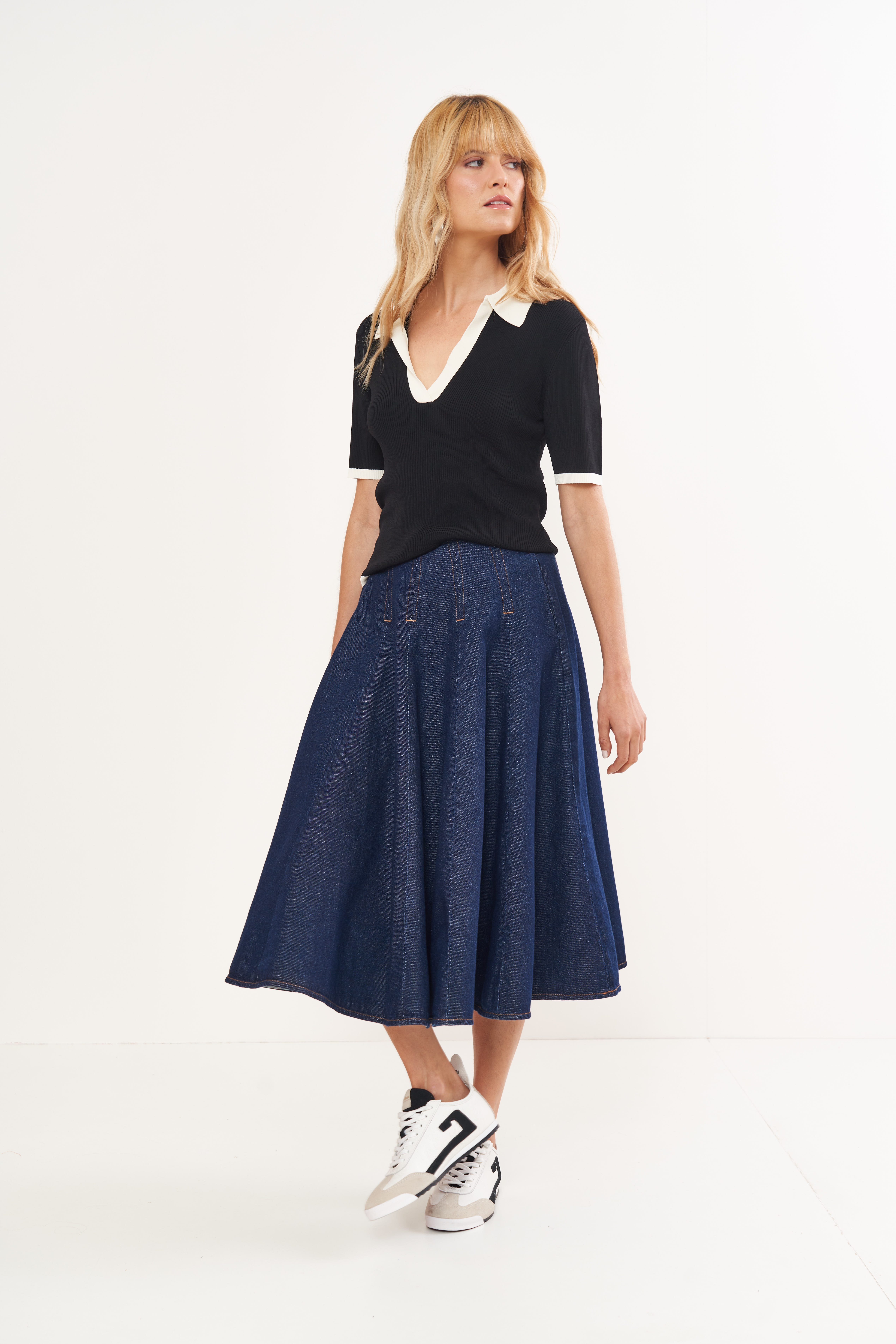 POLO TRICO P PRETO/OFF