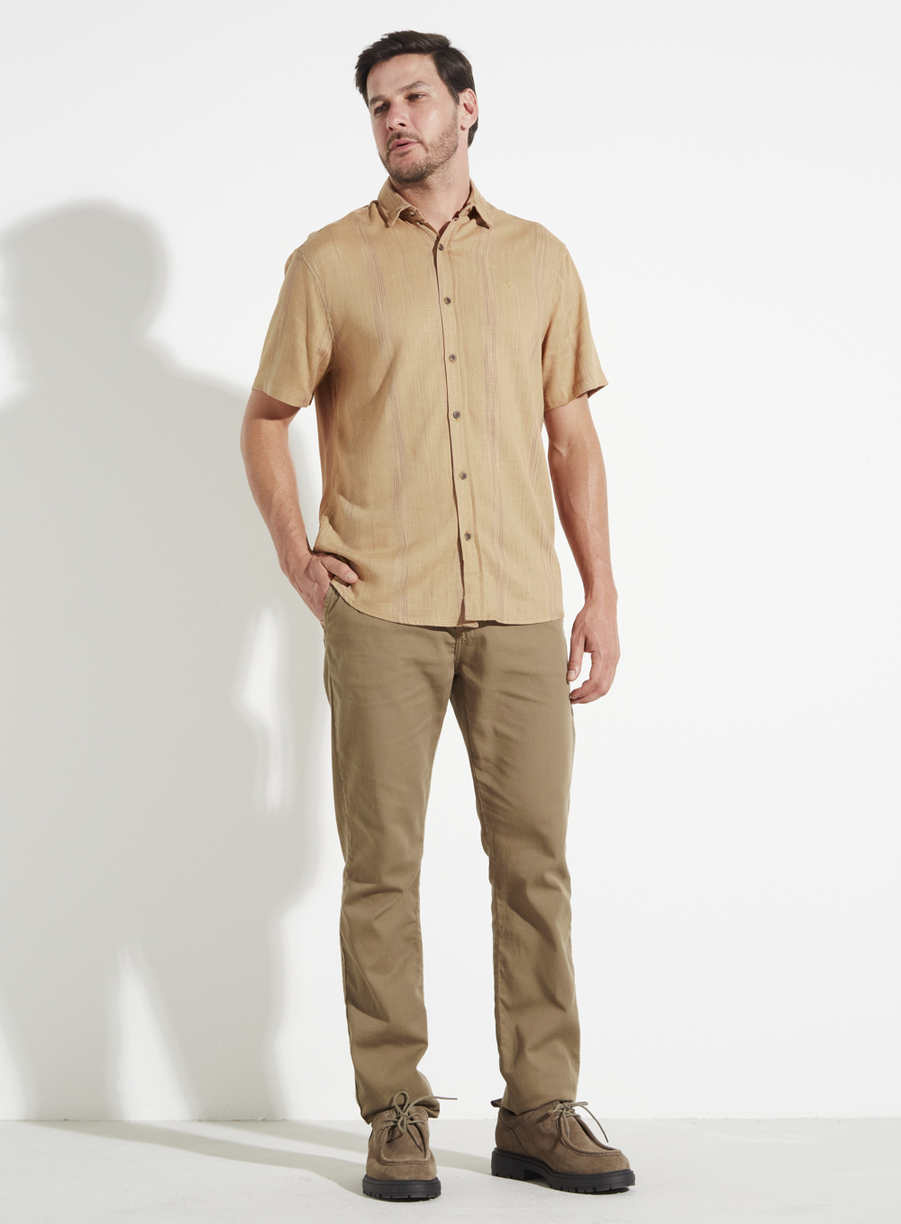 CAMISA LINHO LISTRADA RELAX M LISTRADA
