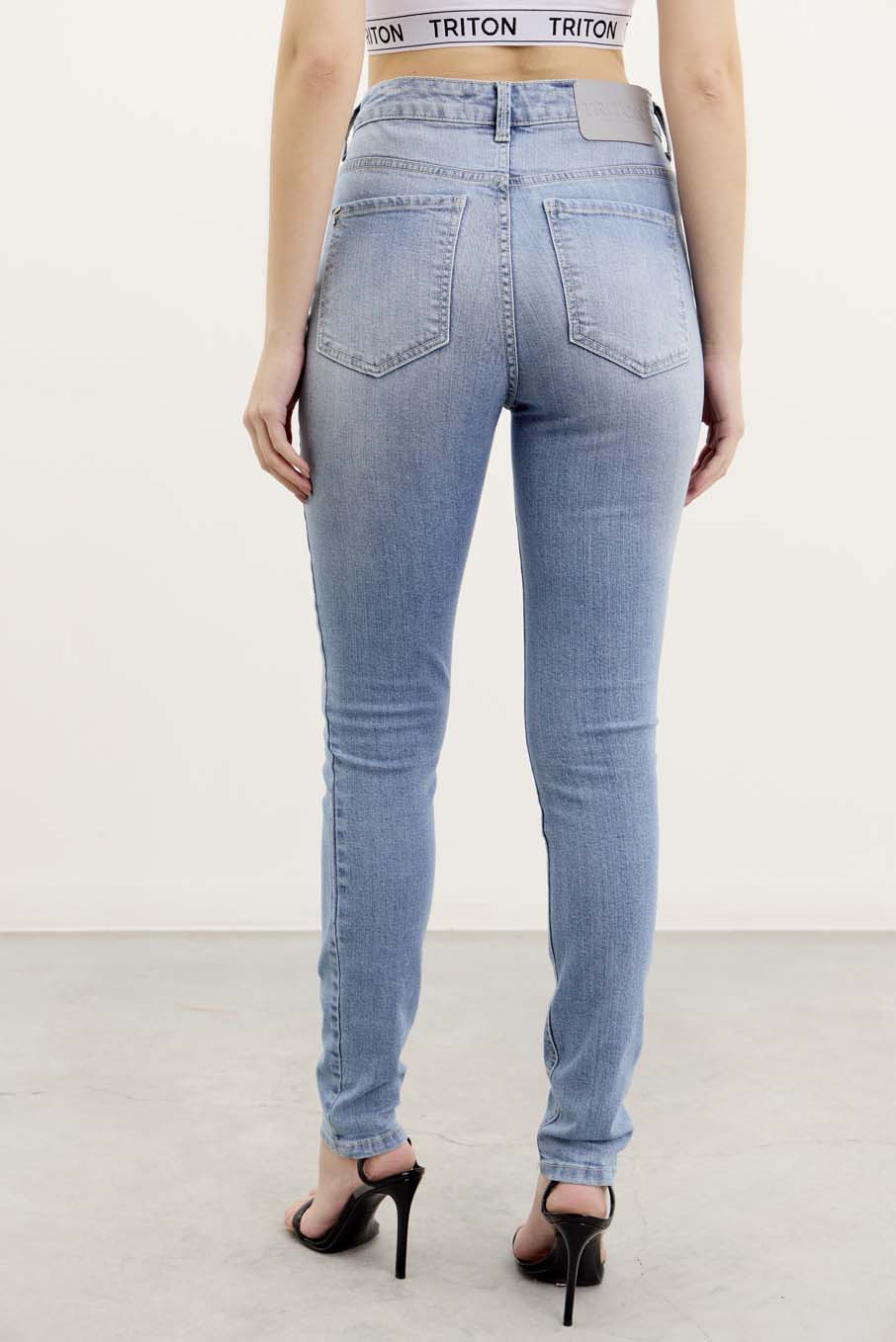 CALÇA JEANS GISELE COM DETALHE PAETÊ 38 INDIGO