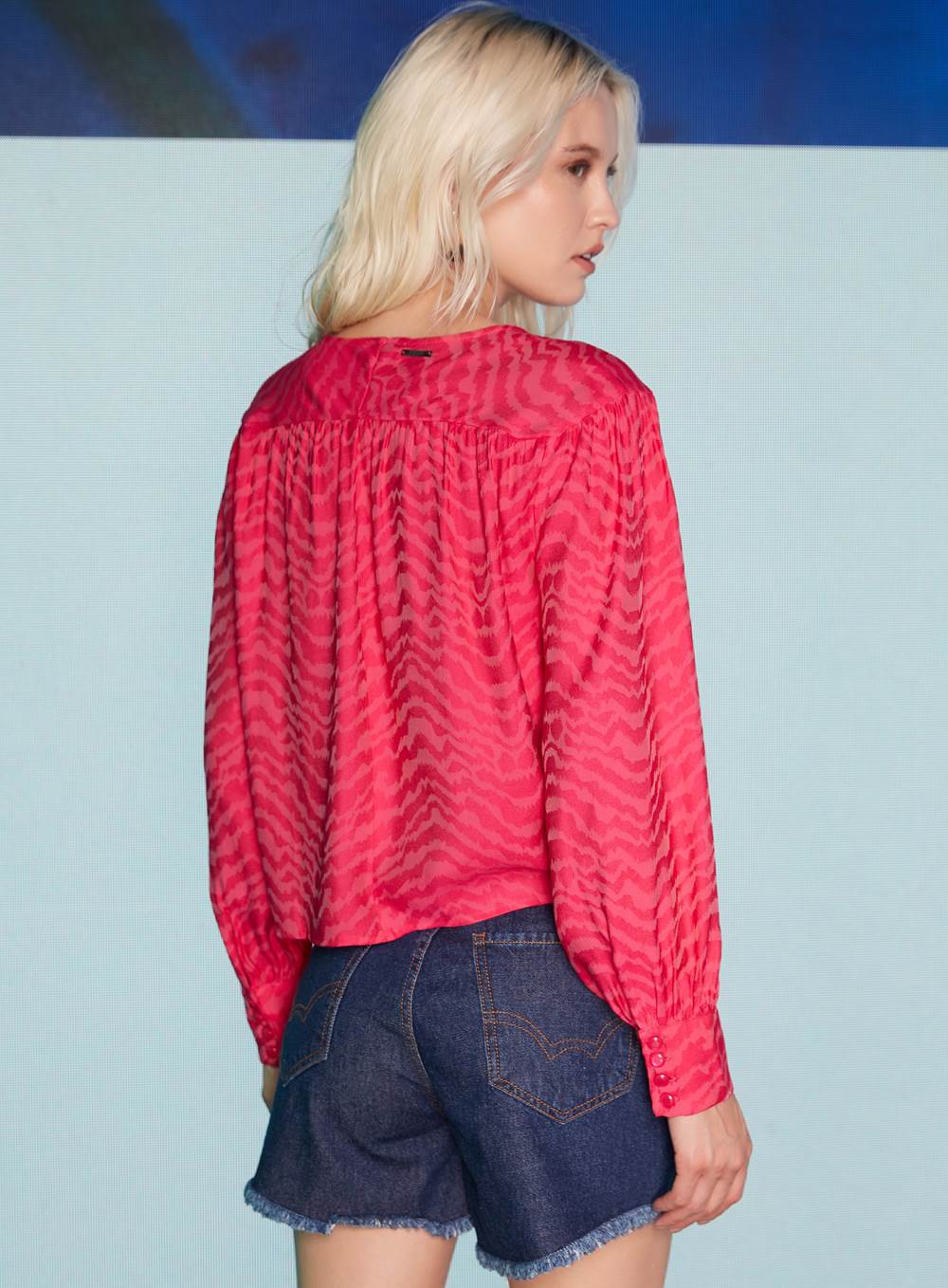 BLUSA JACQUARD P ROSA AYANA