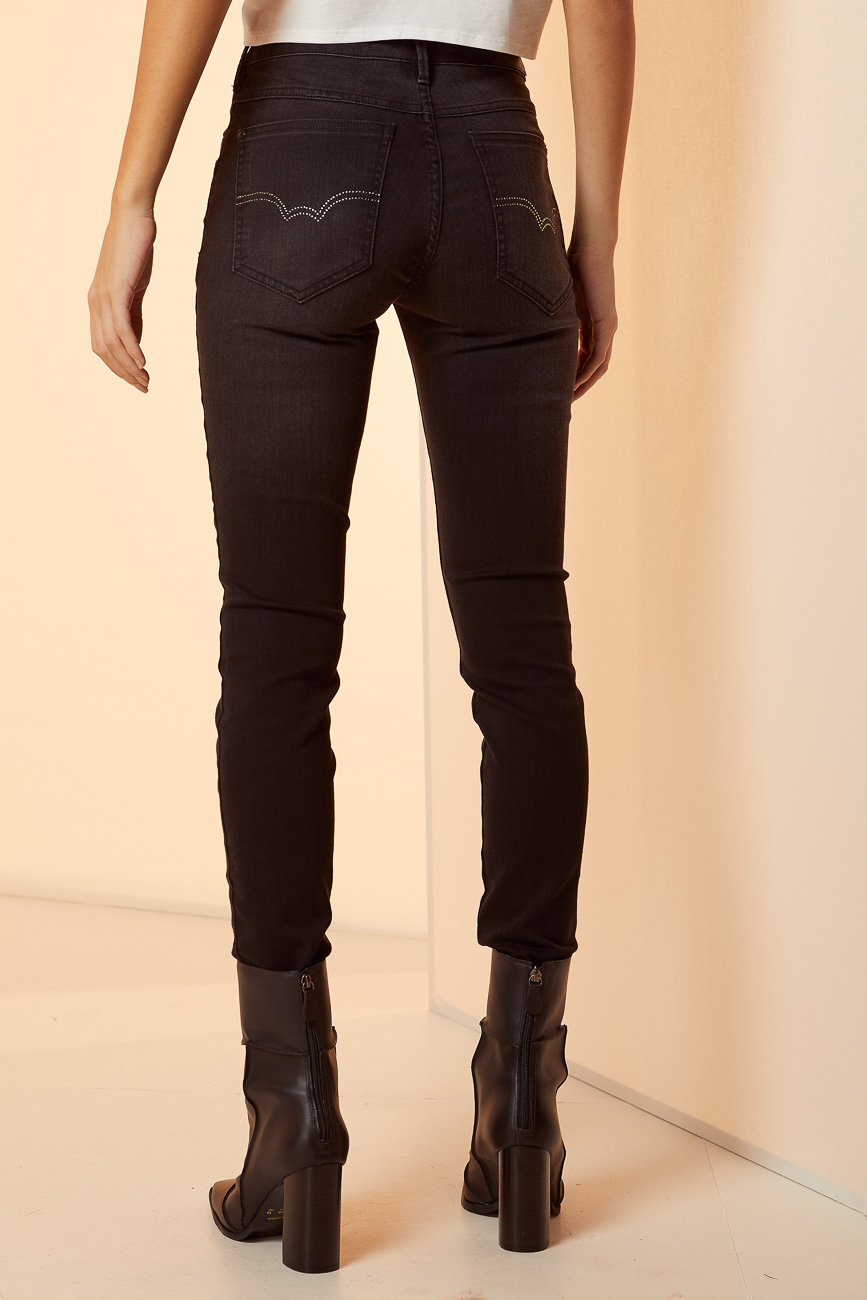 CALÇA JEANS MARISA CIGARRETE 36 IND.PRETO