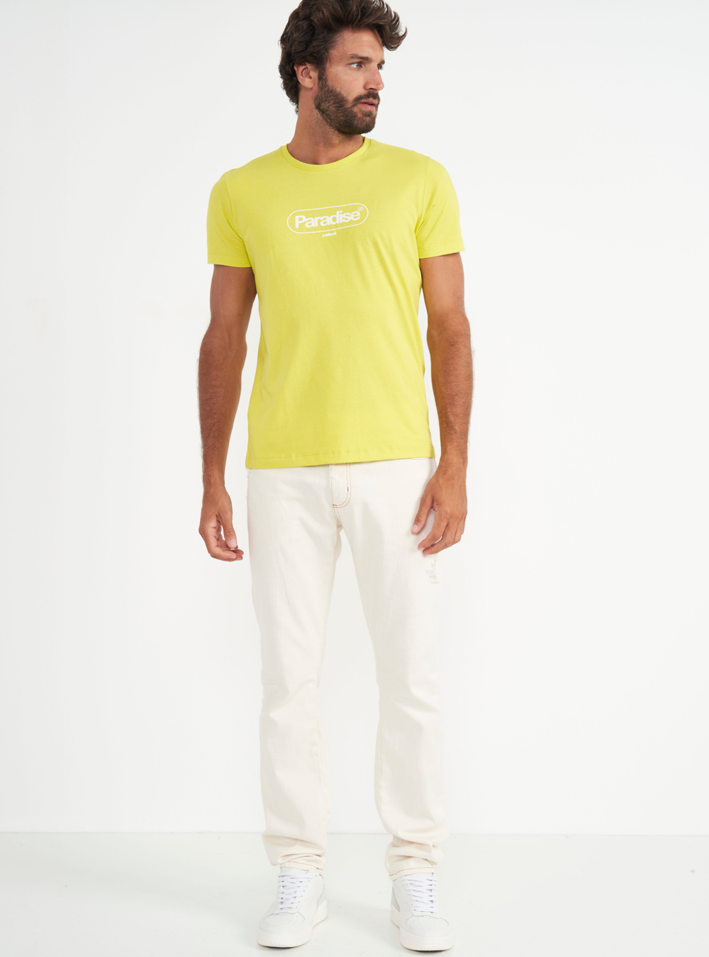 CAMISETA COLCCI M AMARELO FOCAIS