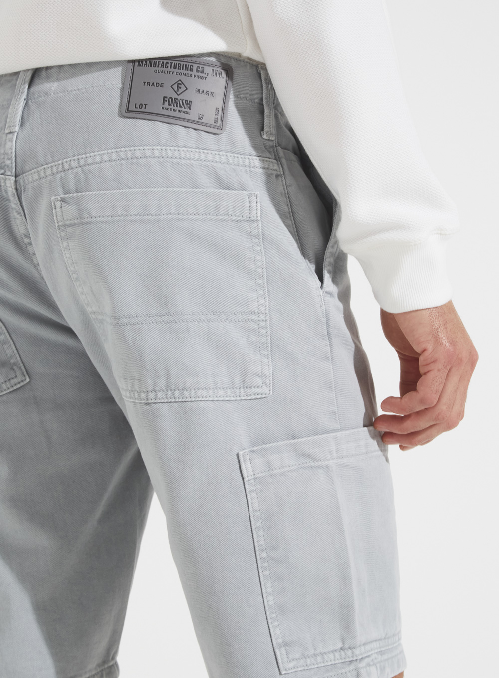 BERMUDA SARJA BENJAMIN 42 CINZA PEWTER