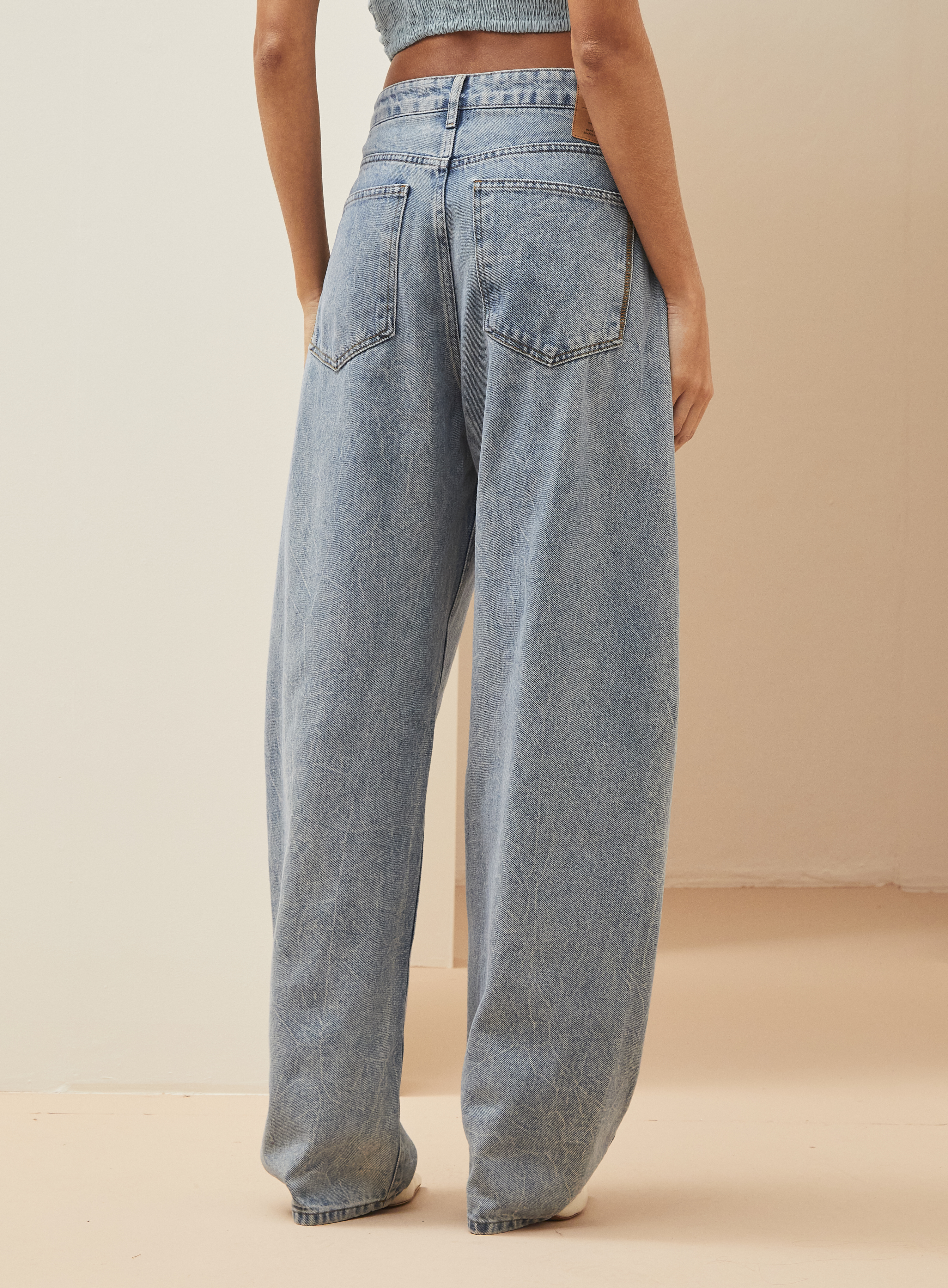 CALÇA JEANS BARREL 40 INDIGO