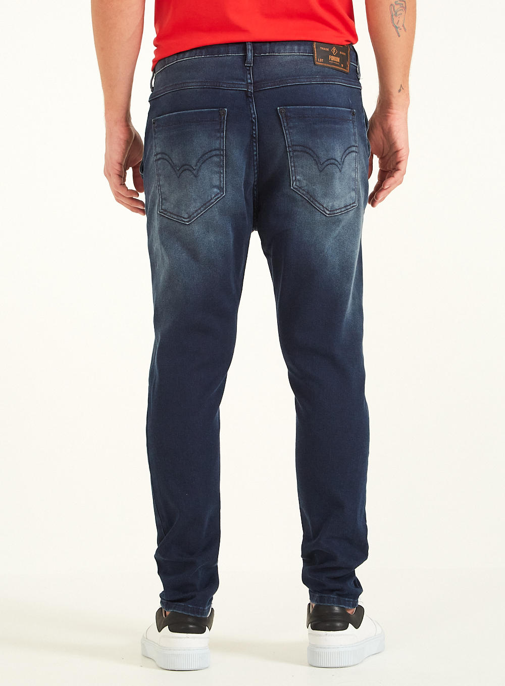 CALÇA JEANS JOGGING CROPPED 38 INDIGO