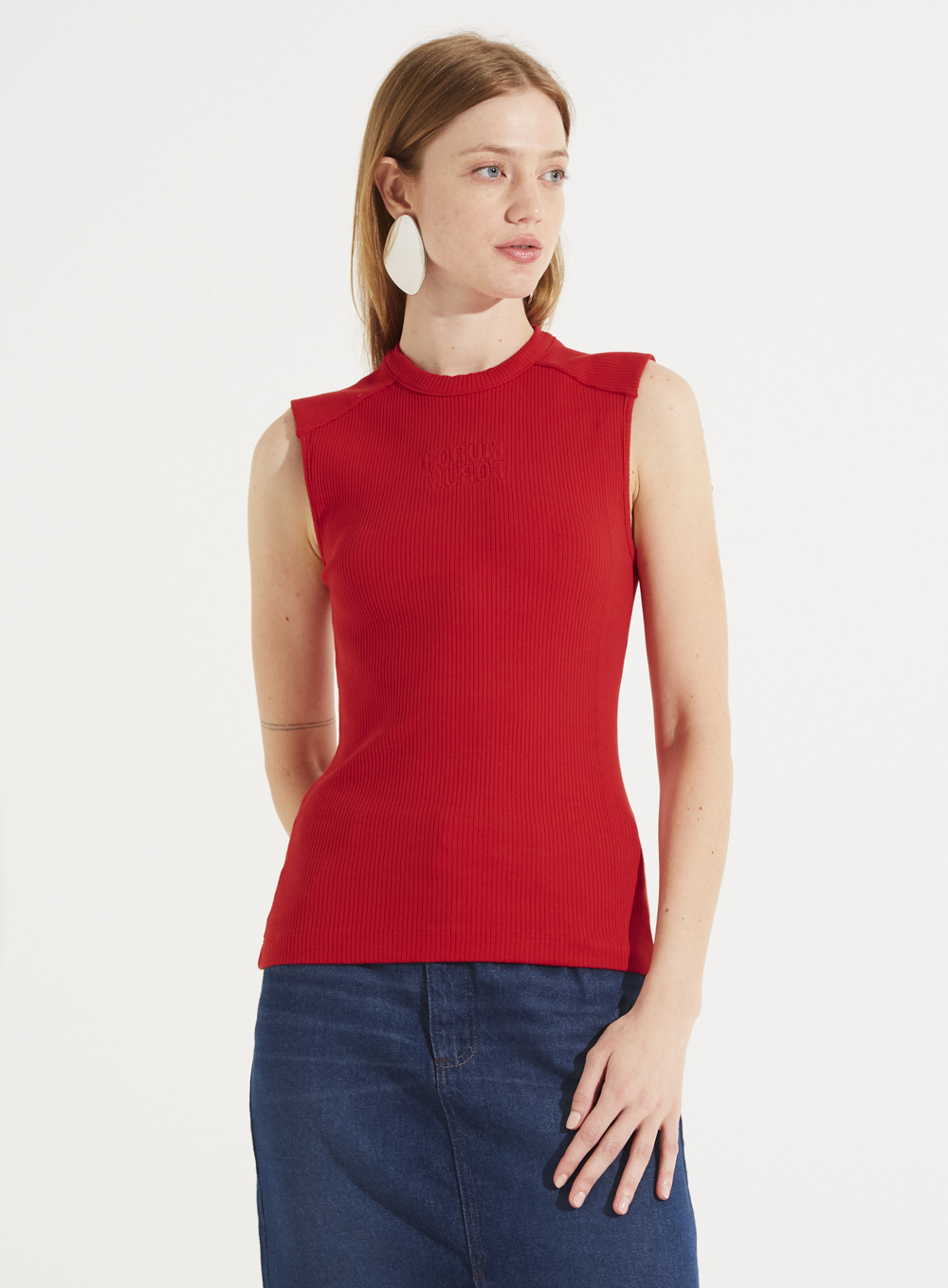 REGATA CANELADA P VERMELHO SPARKLY