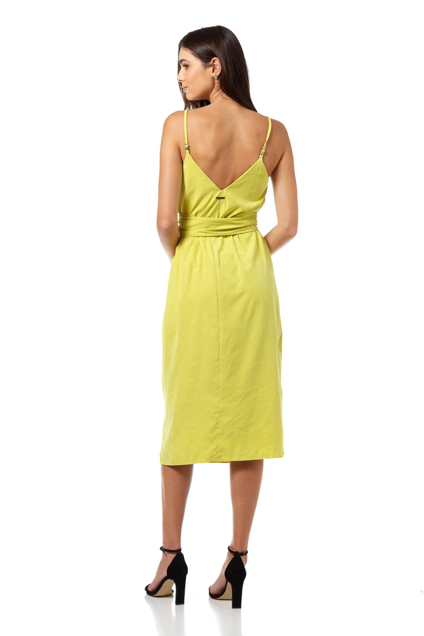VESTIDO MIDI FORUM P VERDE BITTER LI