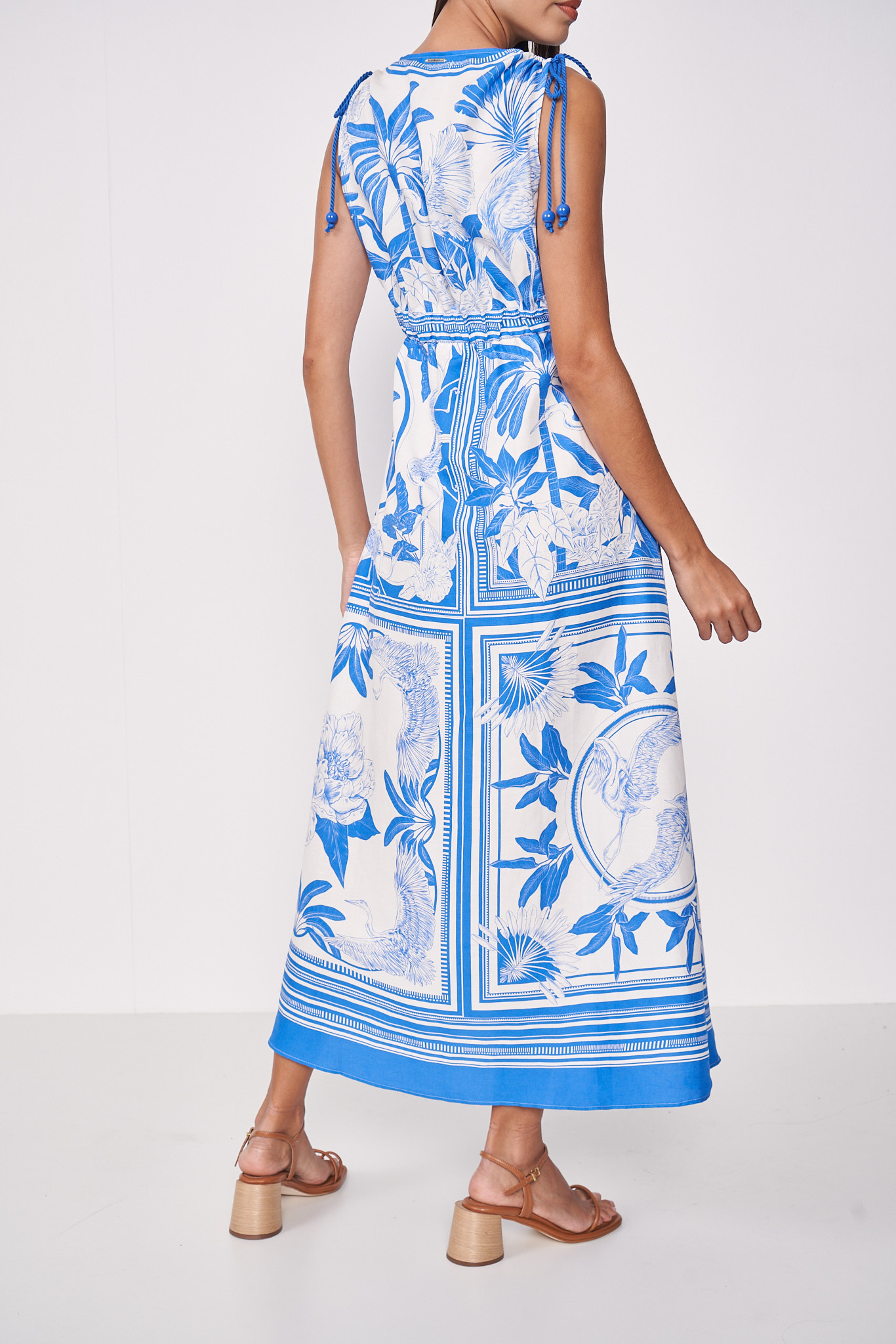 VESTIDO LINHO ESTAMPADO G LENÇO SONHAR II