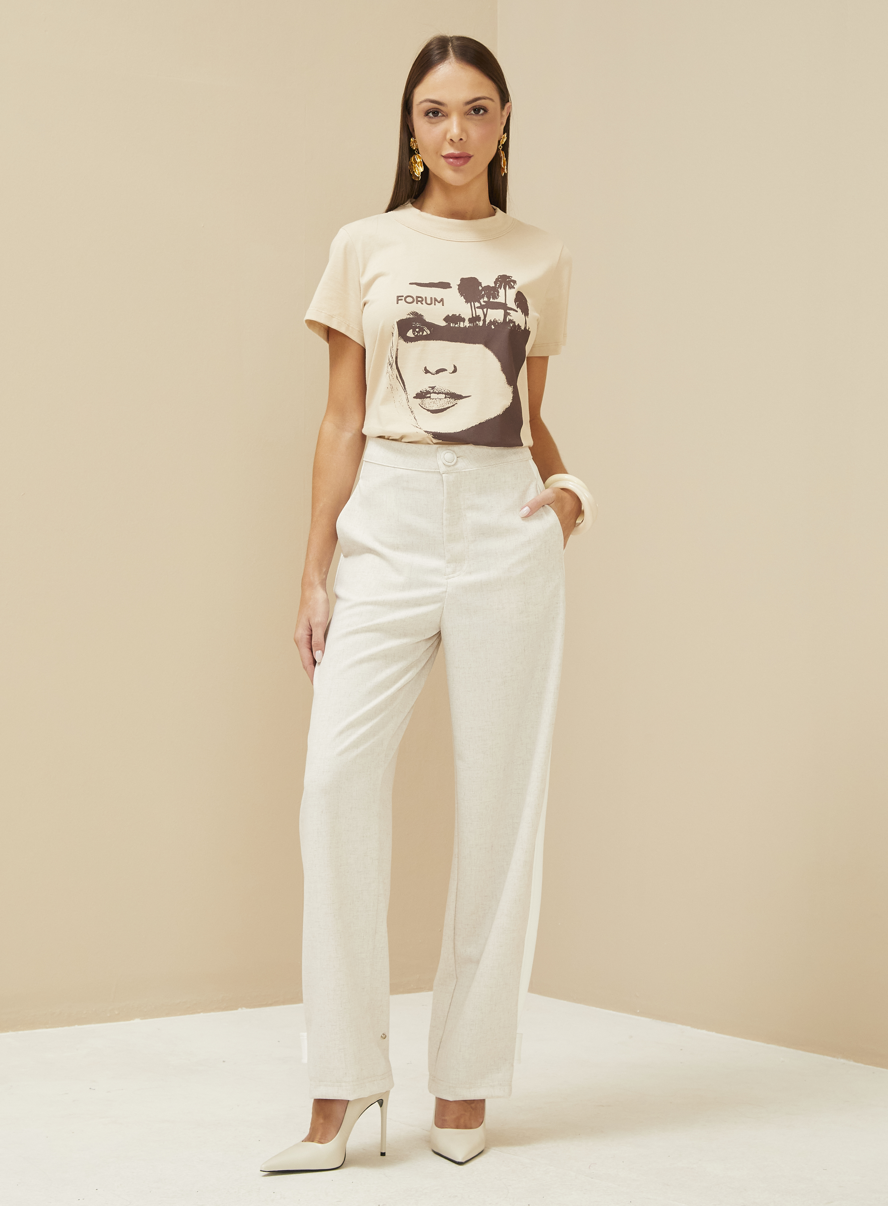 CAMISETA FORUM G BEGE PILAR
