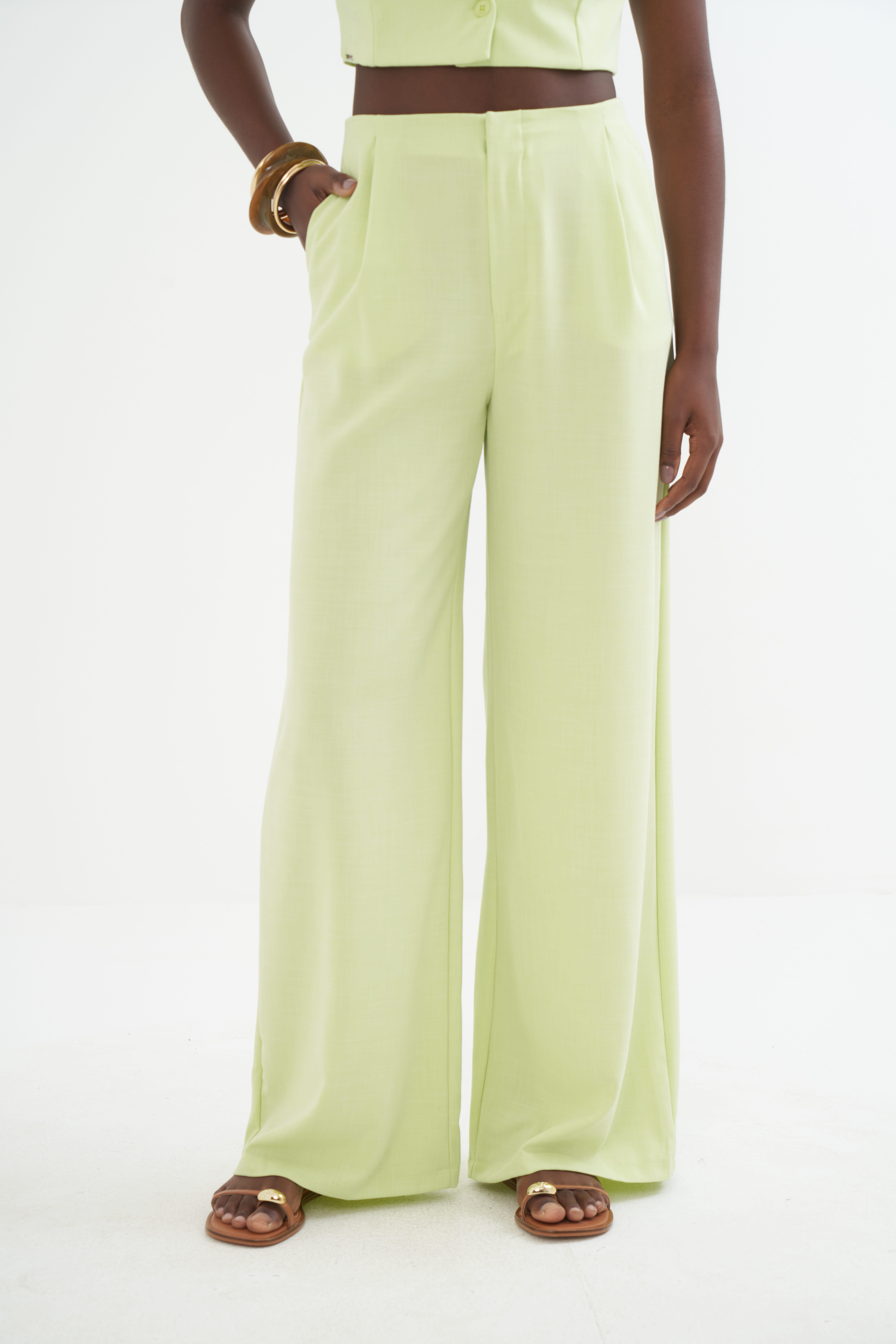 CALÇA COLCCI 38 VERDE/OFF