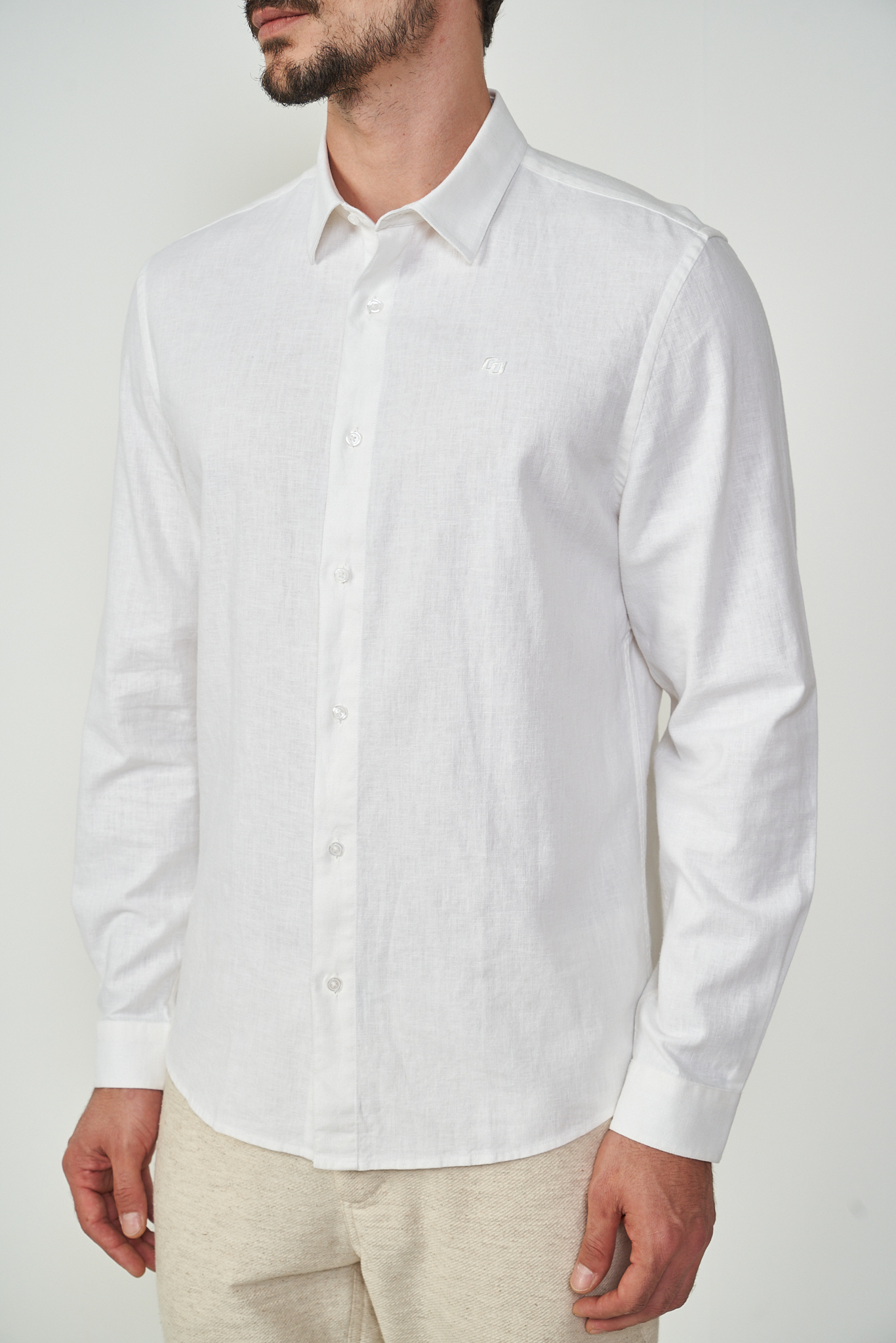 CAMISA LINHO RELAX GG BRANCO