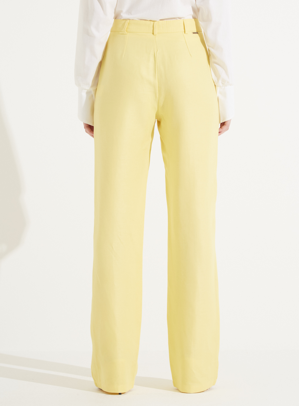 CALÇA LINHO 40 AMARELO CORNISH