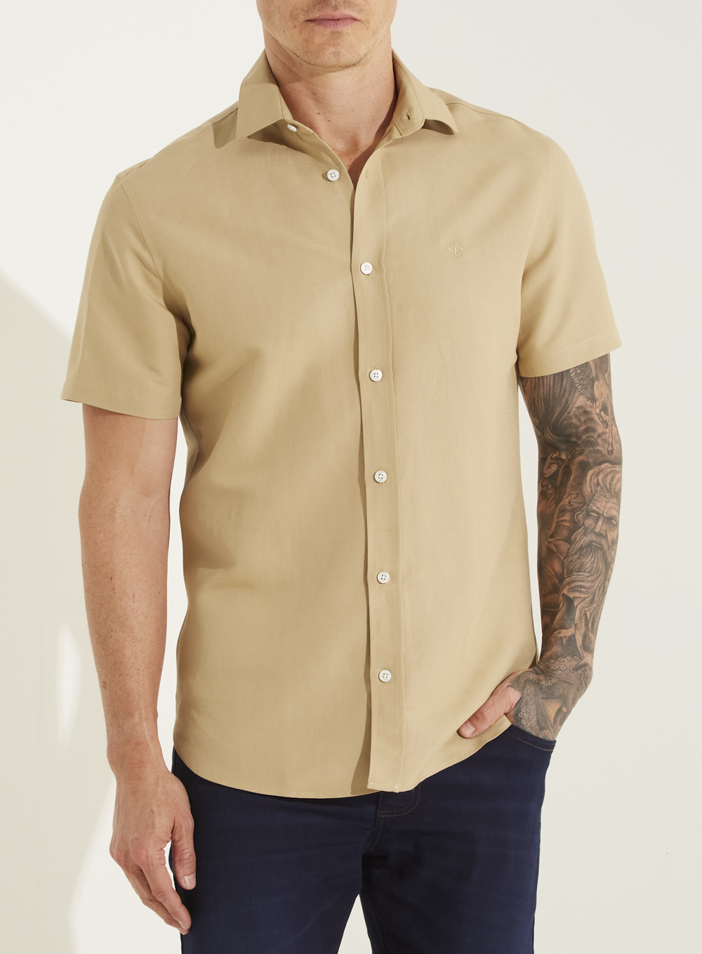 CAMISA LINHO ST BARTHS G BEGE INCENSE