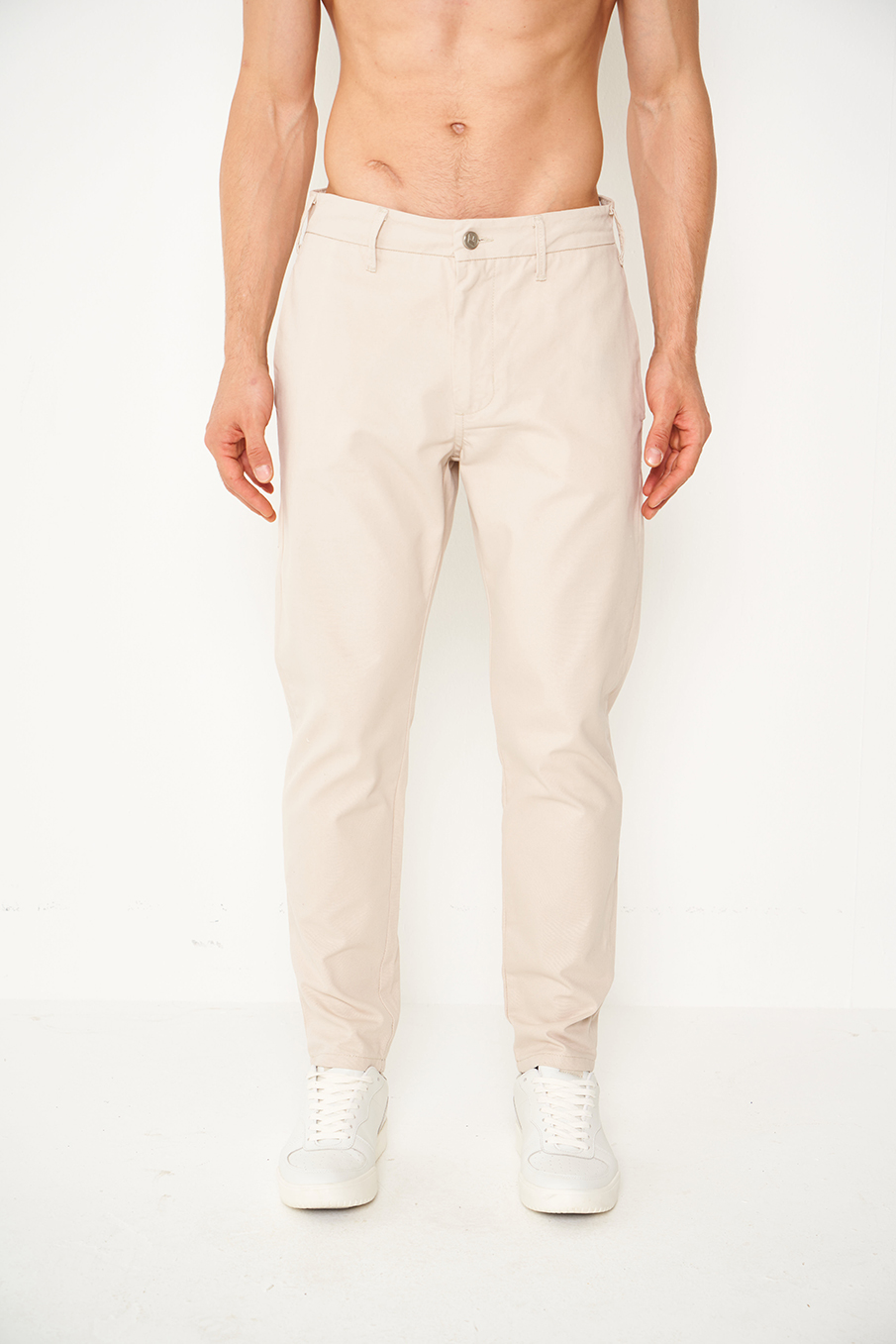 CALÇA SARJA NEW CHINO 40 BEGE TAUPE