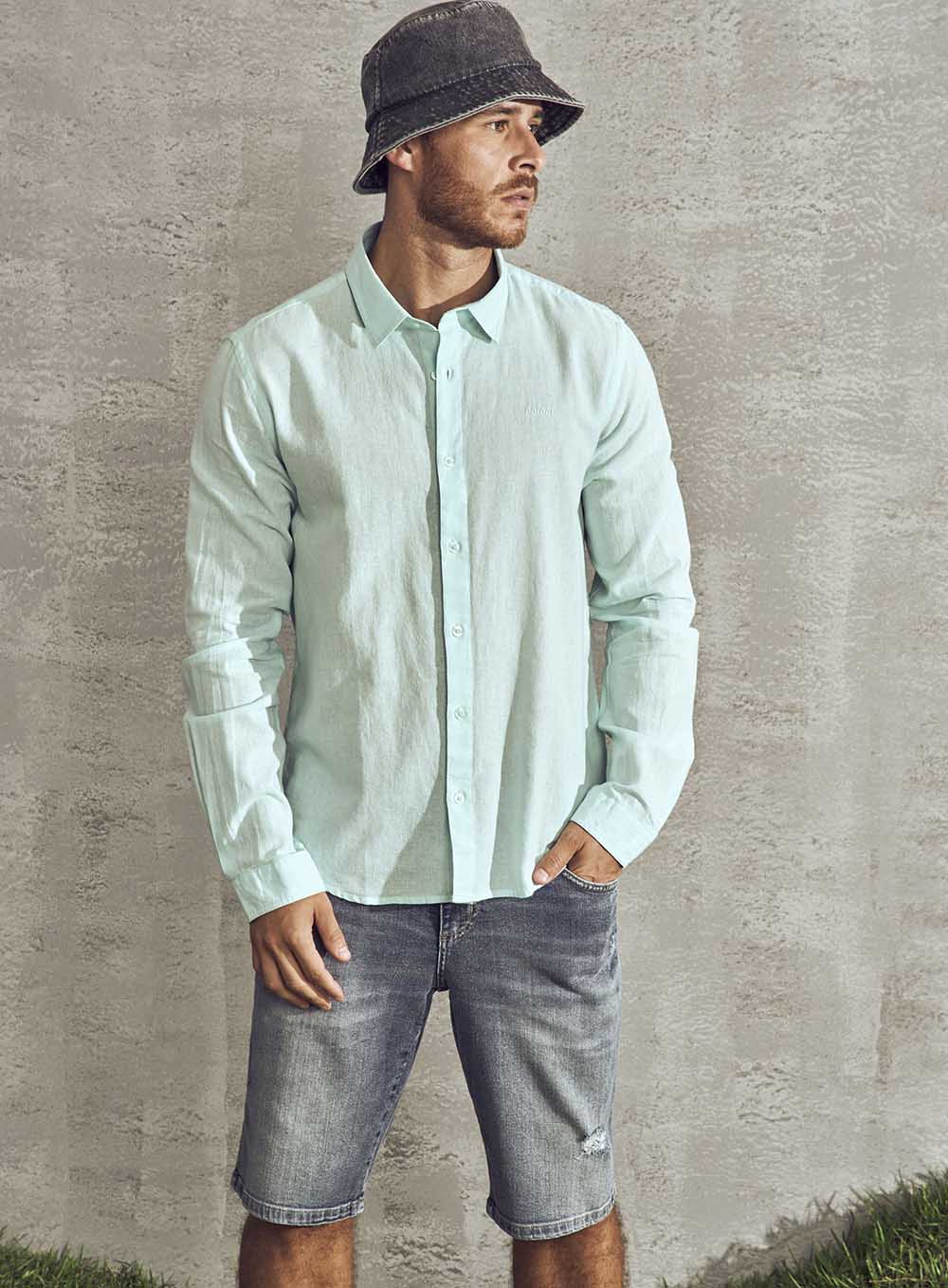 CAMISA LINHO RELAX G AMARELO