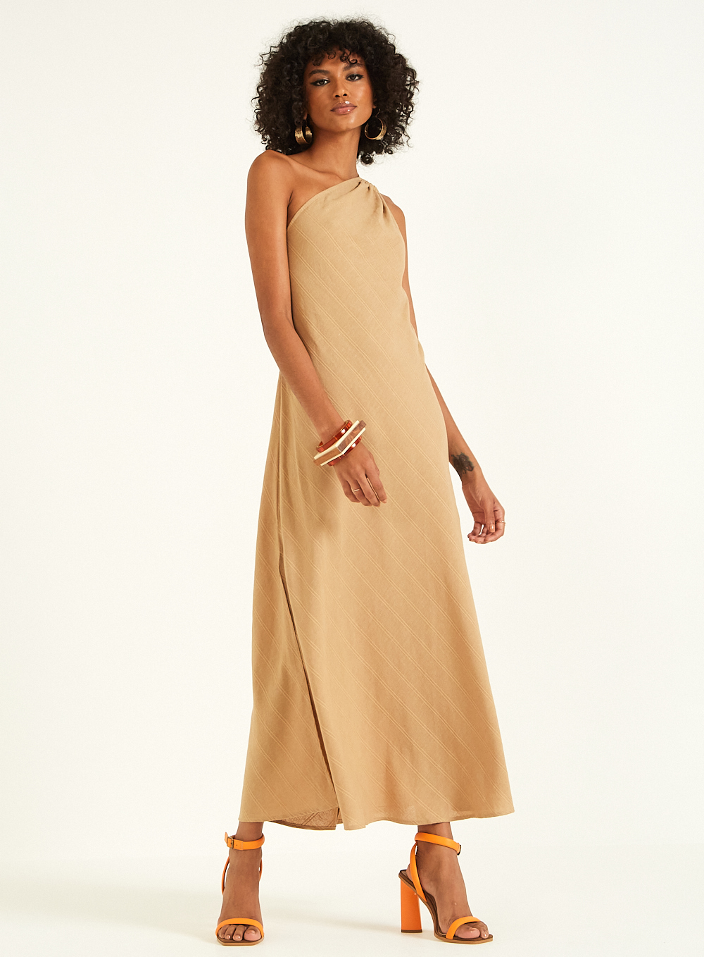 VESTIDO LINHO GG LISTRADO