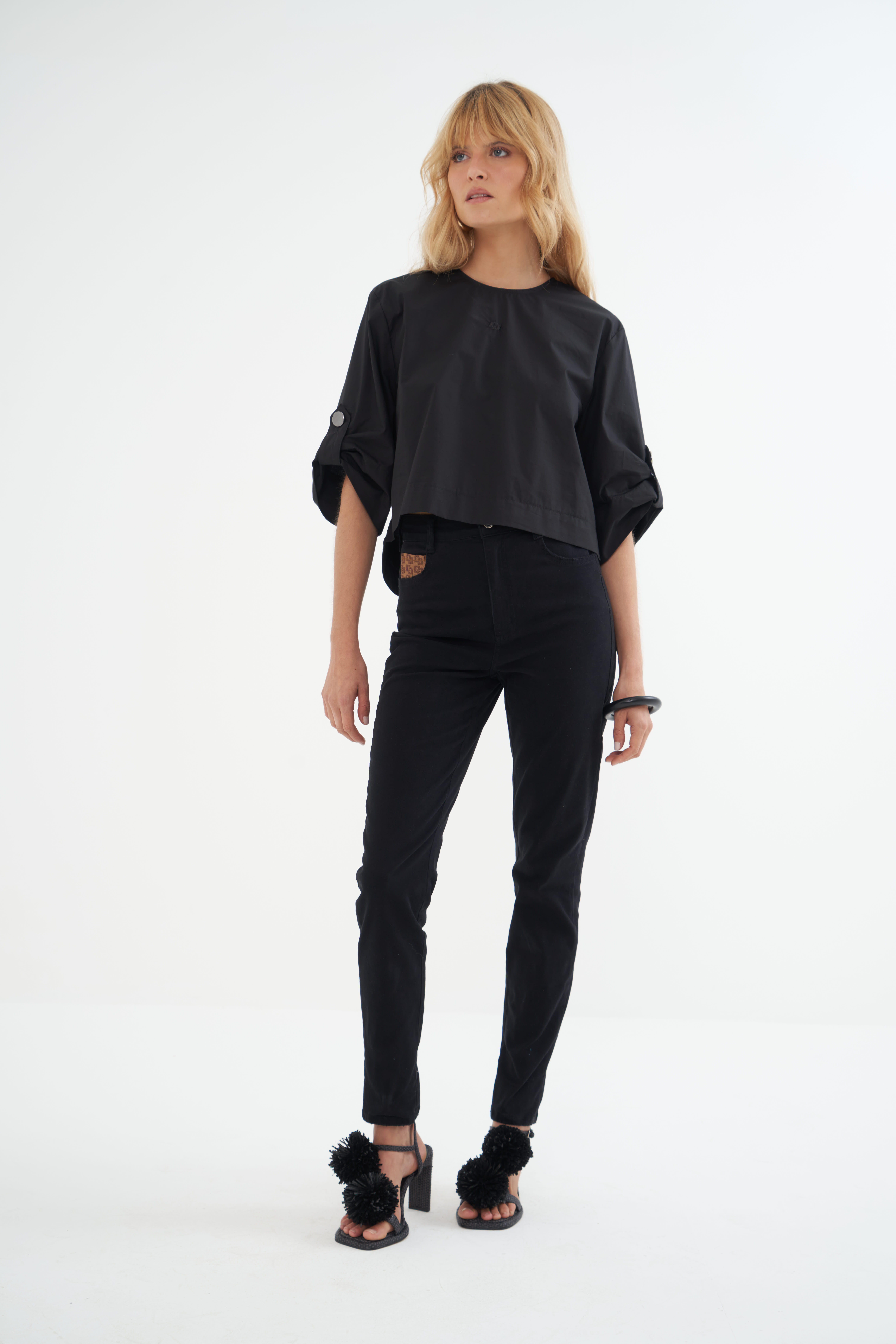 CALÇA SARJA BRUNA STRETCH 46 PRETO