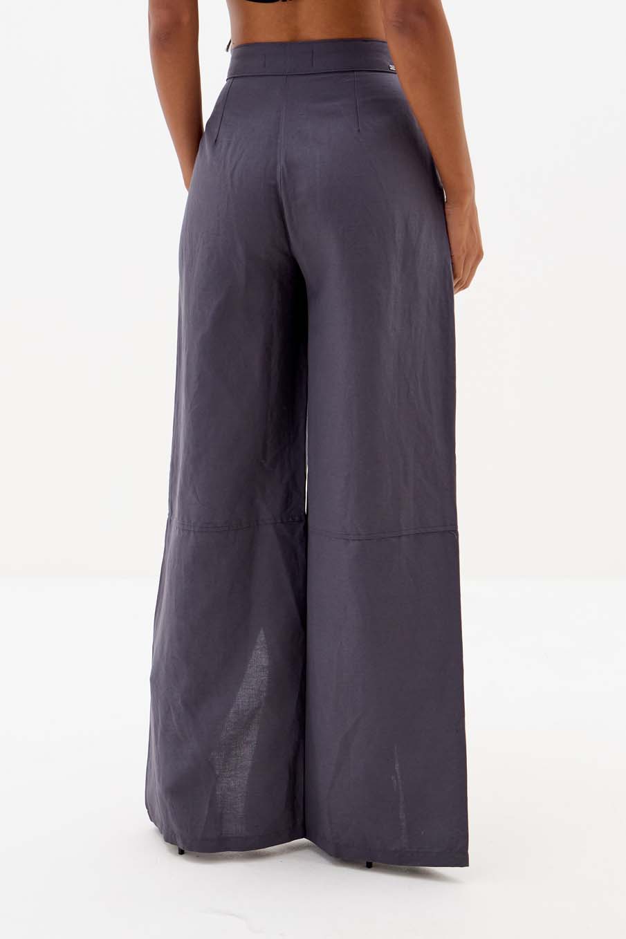 CALÇA LINHO 38 CINZA FULIGEM