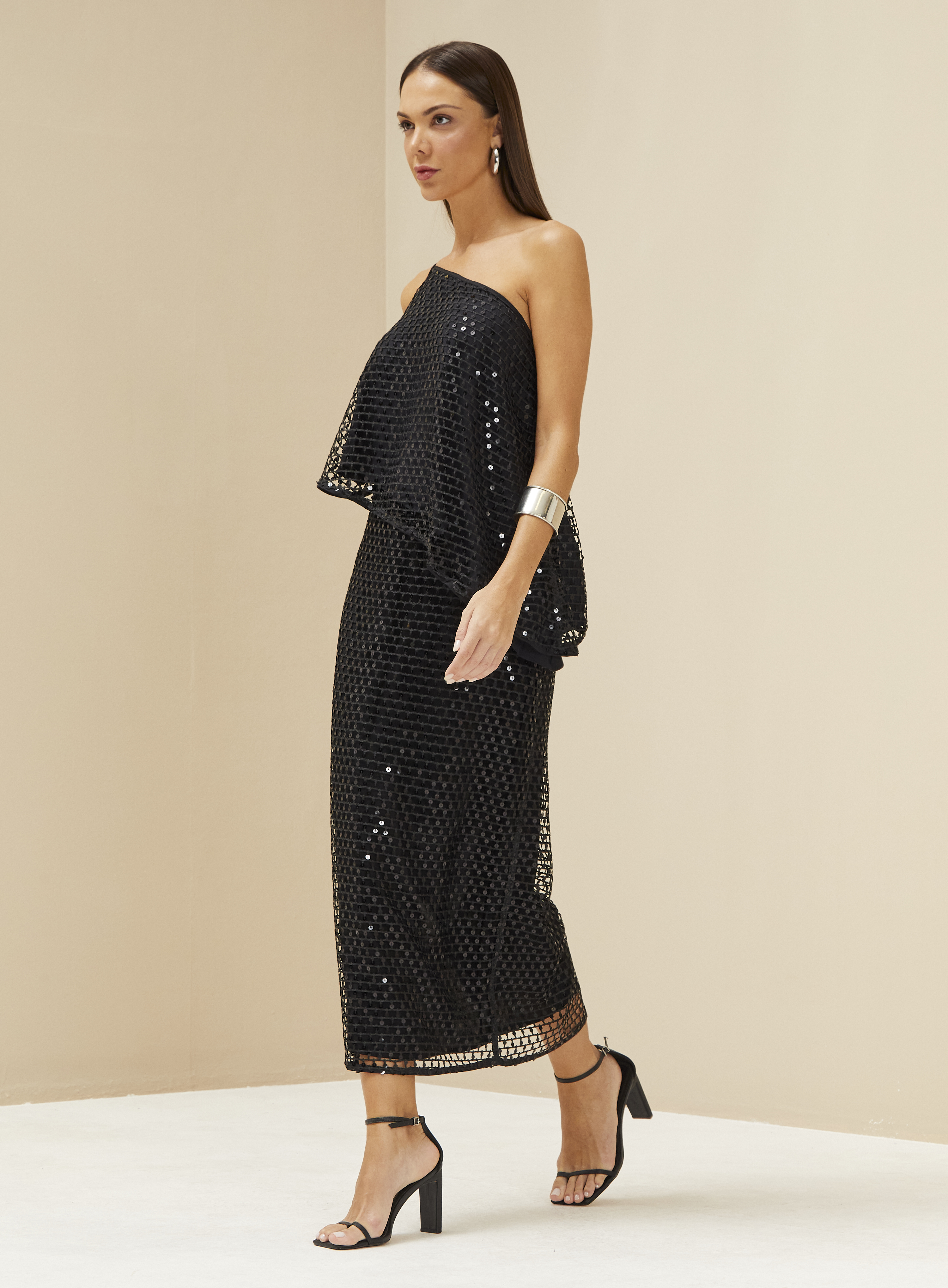 BLUSA PAETÊ PP PRETO