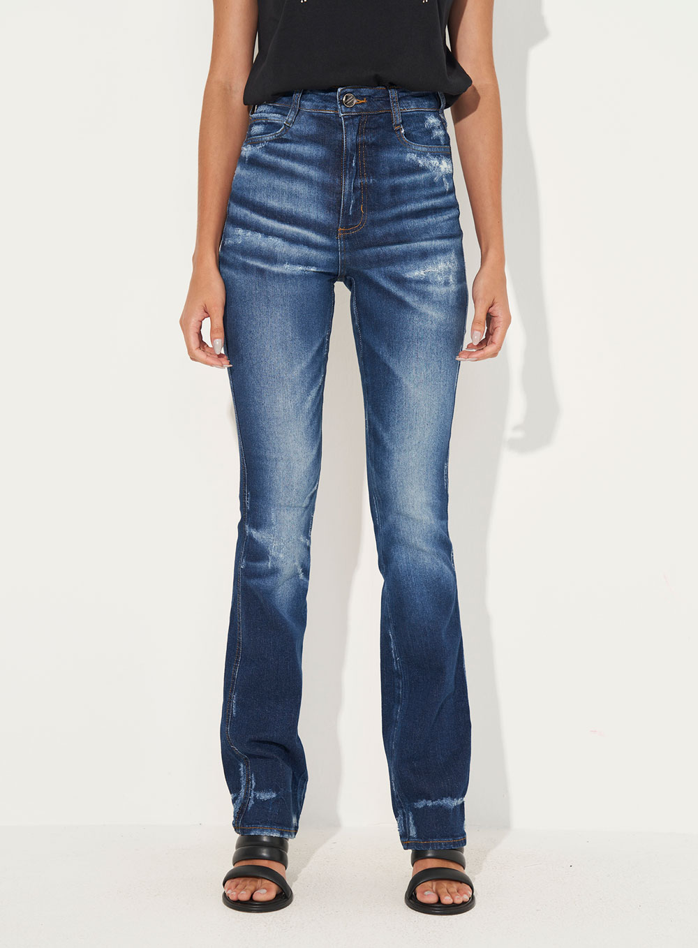 CALÇA JEANS BRUNA STRETCH RETA 46 INDIGO
