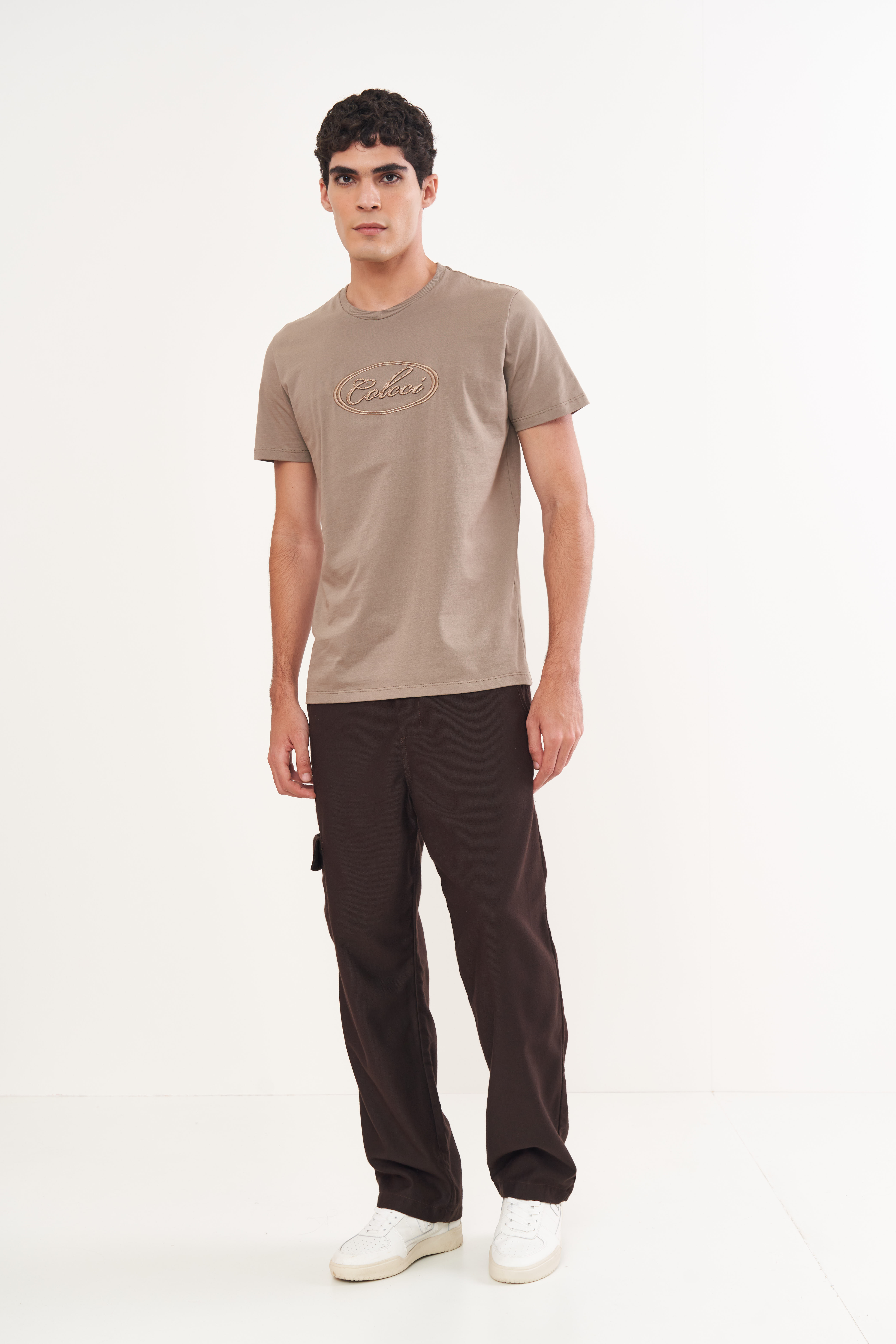 CALÇA SARJA LOOSE FIT 36 MARROM COFFE BEAN