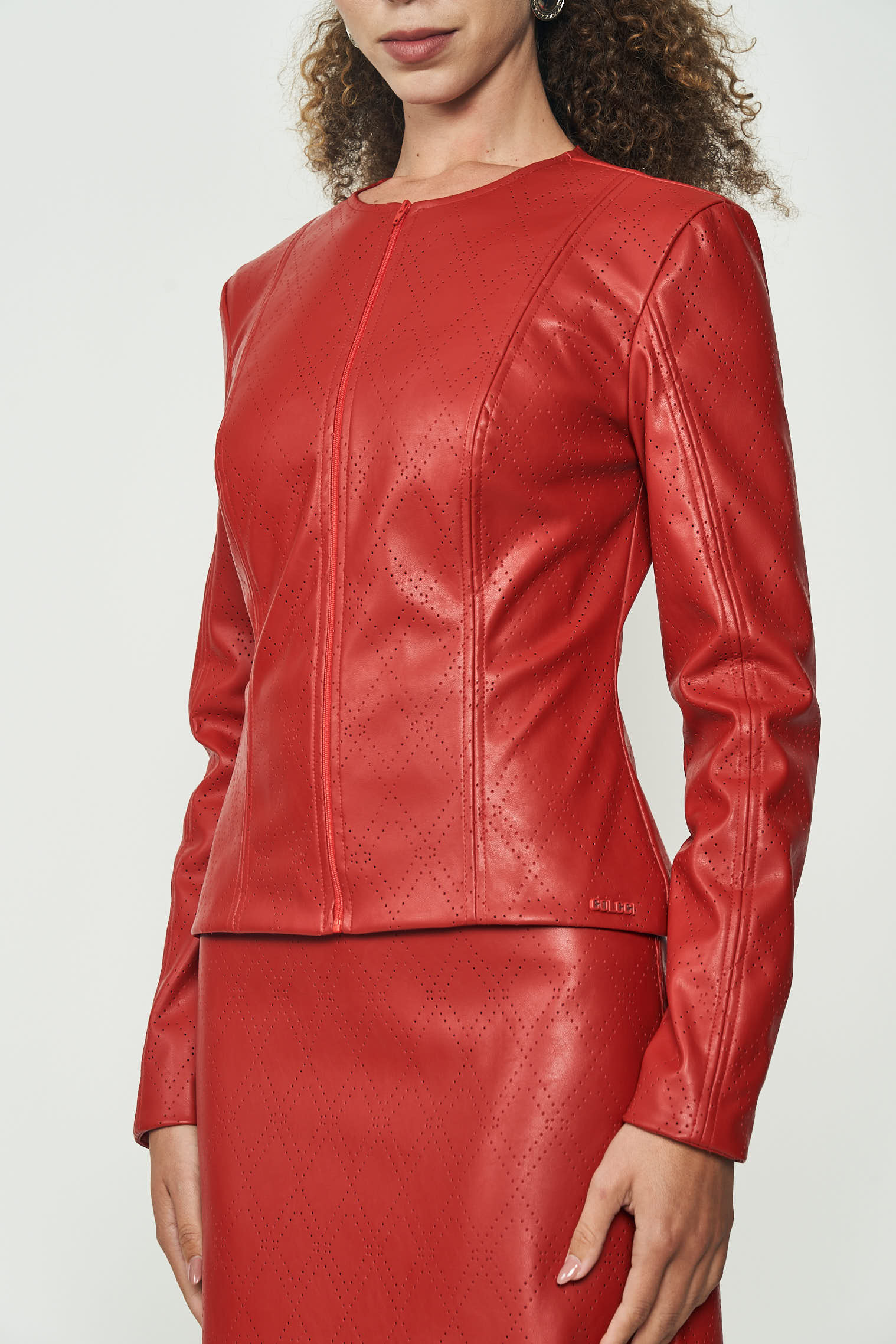 JAQUETA COLCCI 40 VERMELHO SPARKLY