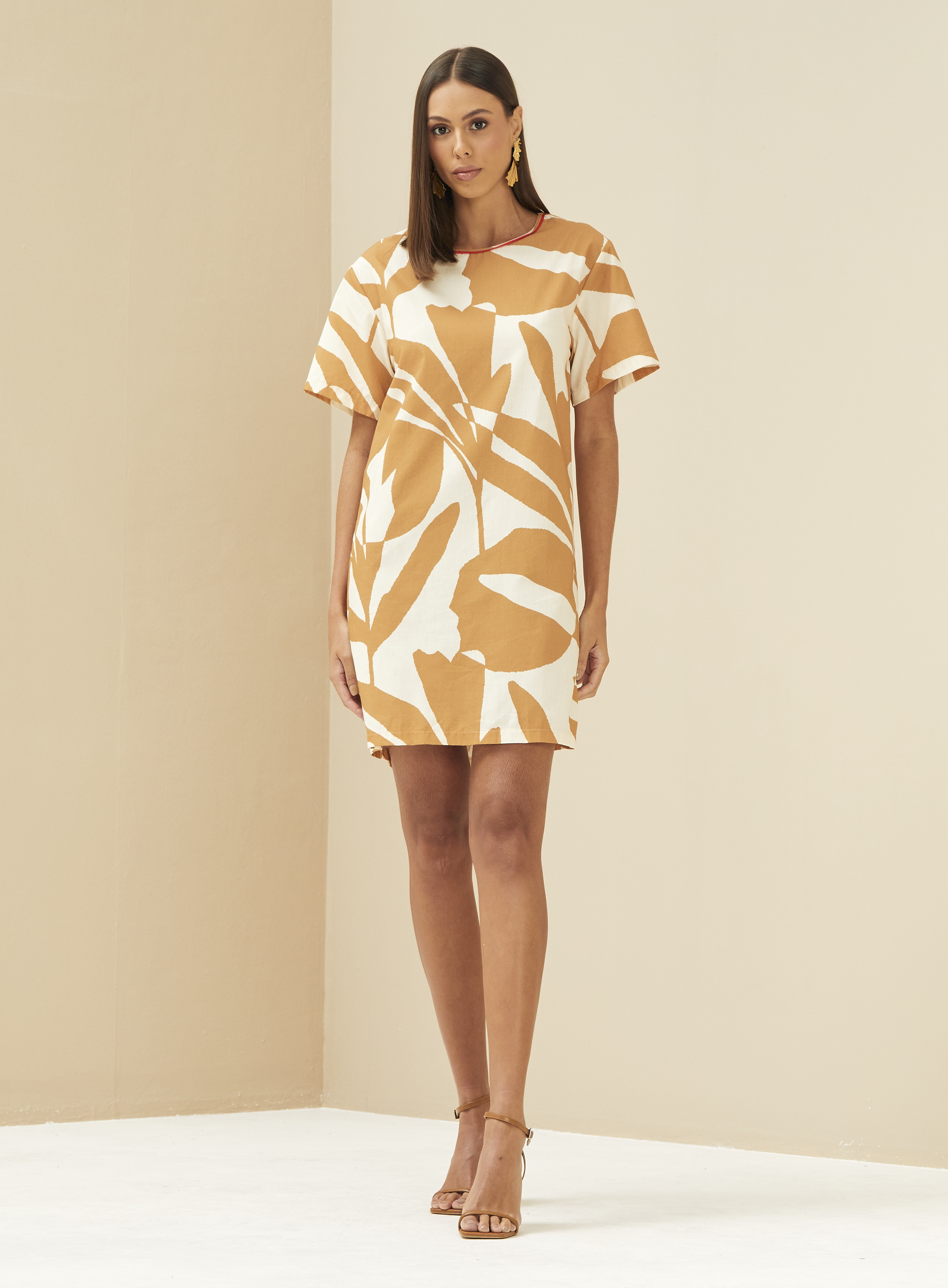 VESTIDO ESTAMPADO M ABSTRACT LEAVES