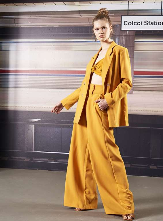 CALCA PANTALONA 44 AMARELO PAPIRO