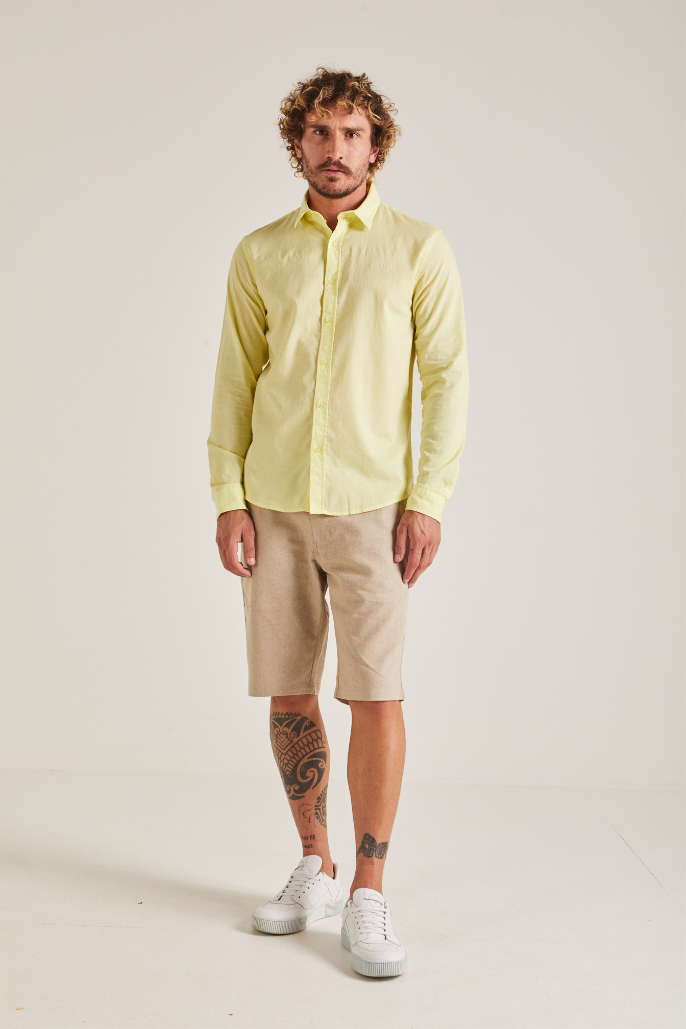 CAMISA LINHO RELAX G AMARELO