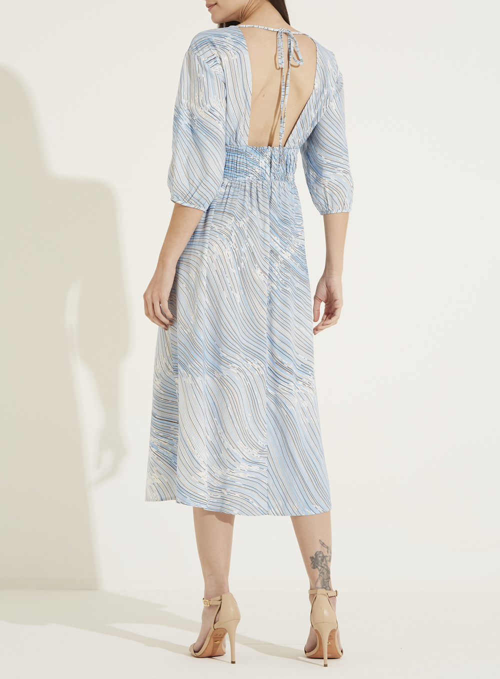 VESTIDO LINHO ESTAMPADO M REFLEXO