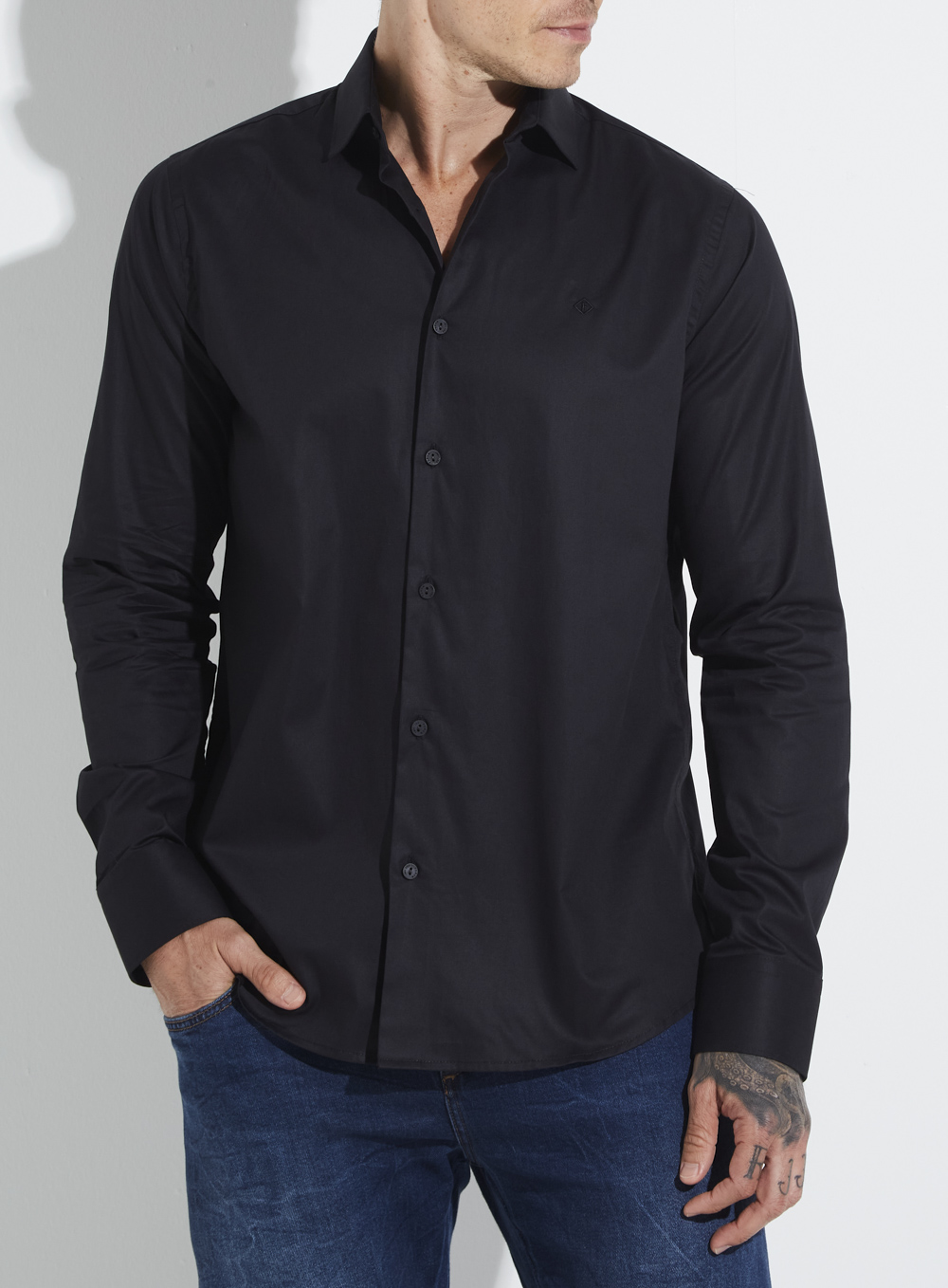 CAMISA SLIM FIT 3 PRETO