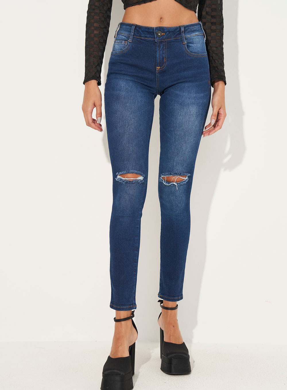 CALÇA JEANS BRUNA LOW SUPER SLIM 40 INDIGO