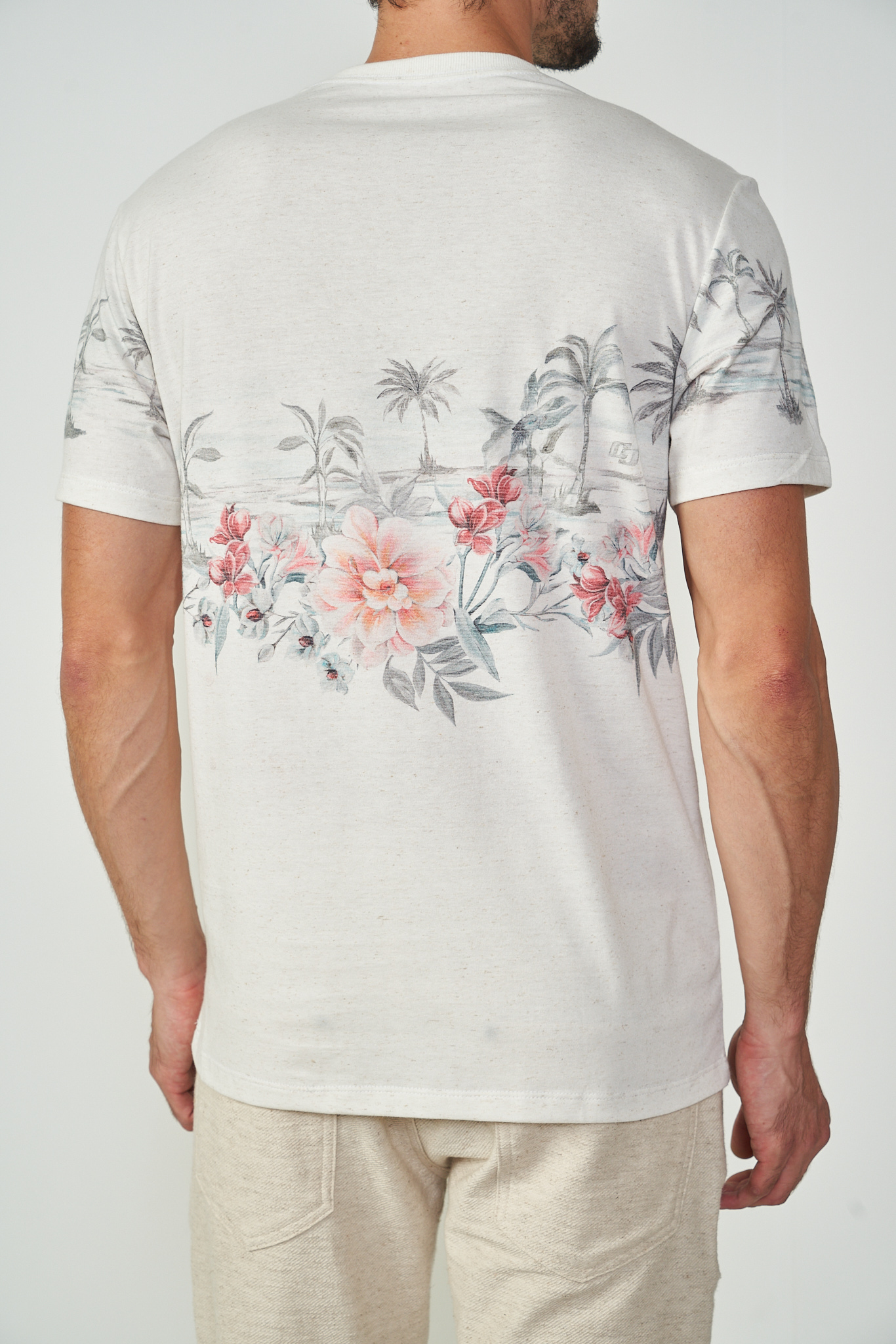 CAMISETA LINHO ESTAMPADA P PARAISO TRO.II