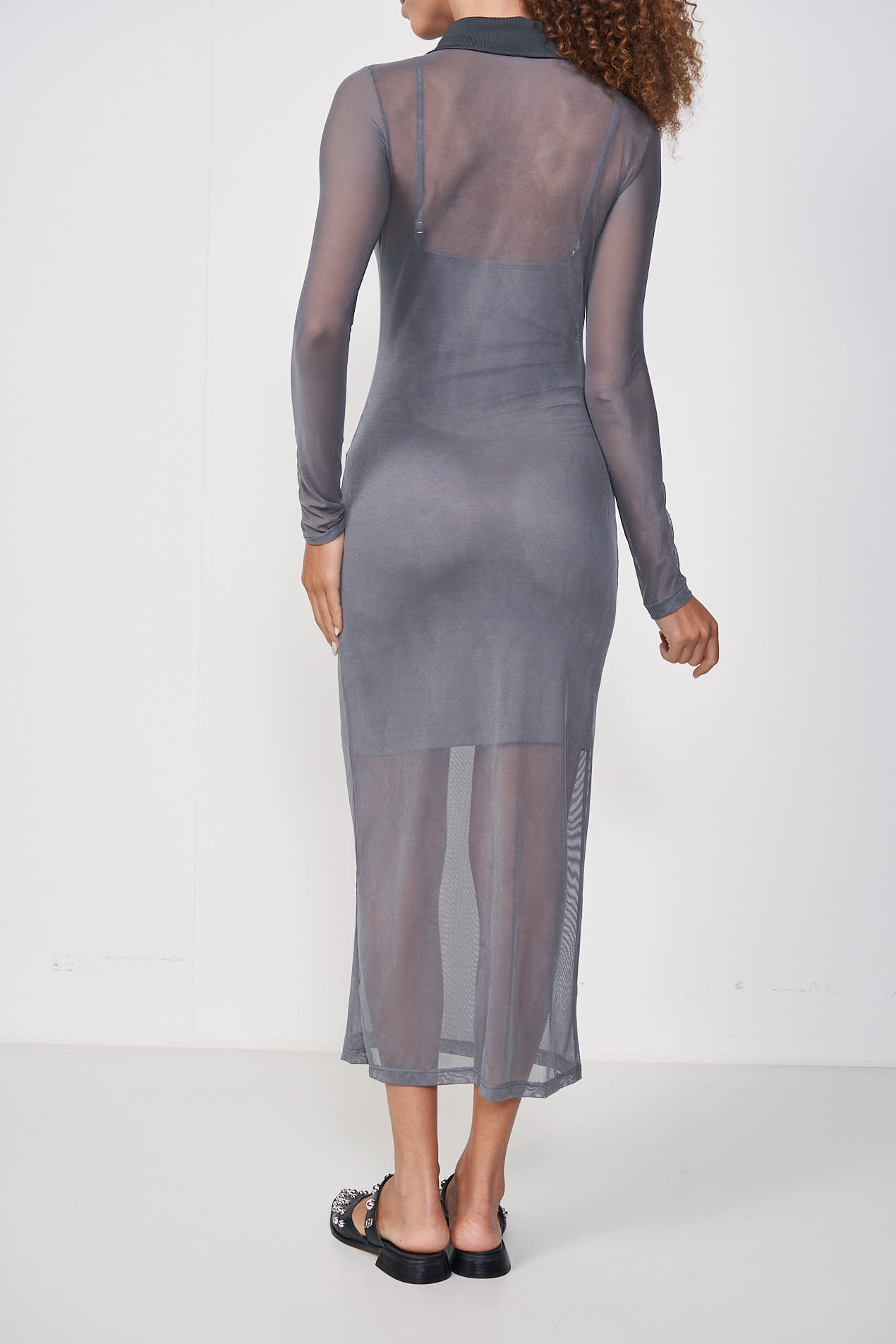 VESTIDO TULE PP CINZA ALITA