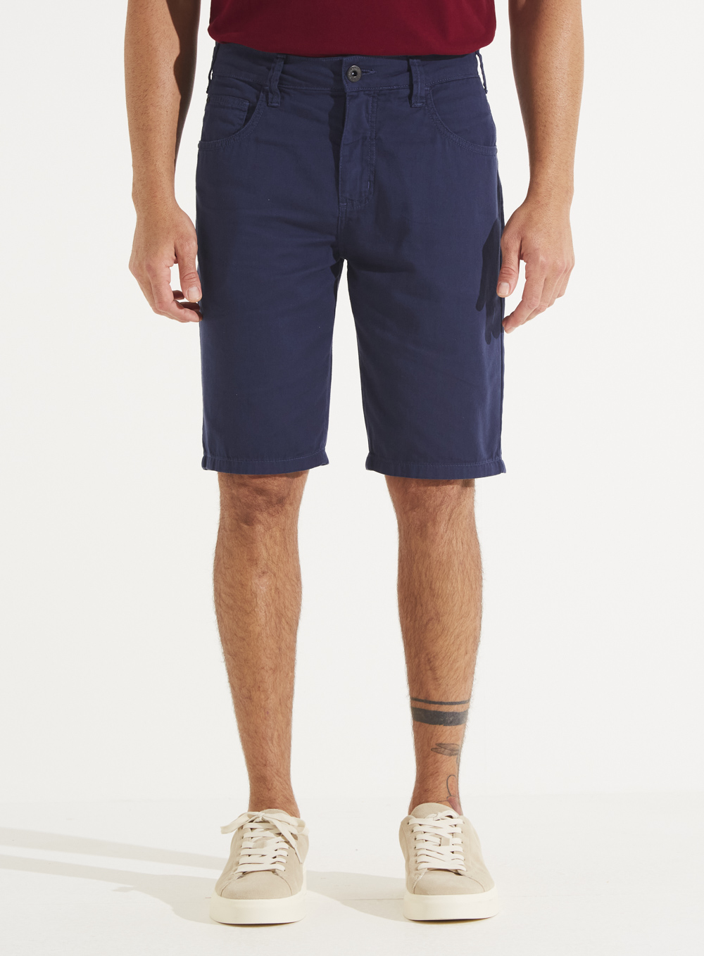 BERMUDA SARJA PAUL SLIM 38 MARROM WOLF
