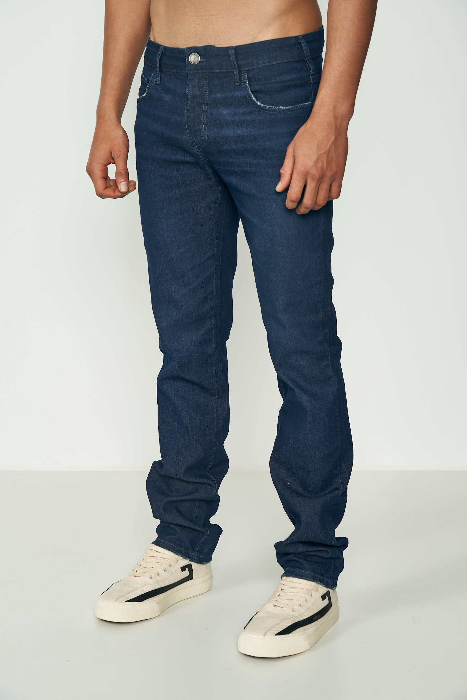 CALÇA JEANS ALEX SLIM 42 INDIGO