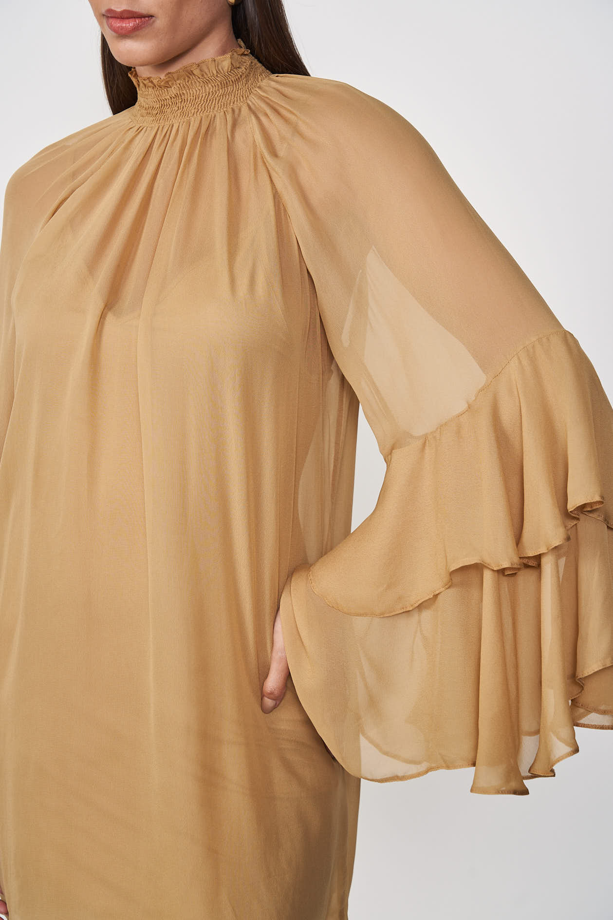 VESTIDO COLCCI P BEGE SOYBEAN