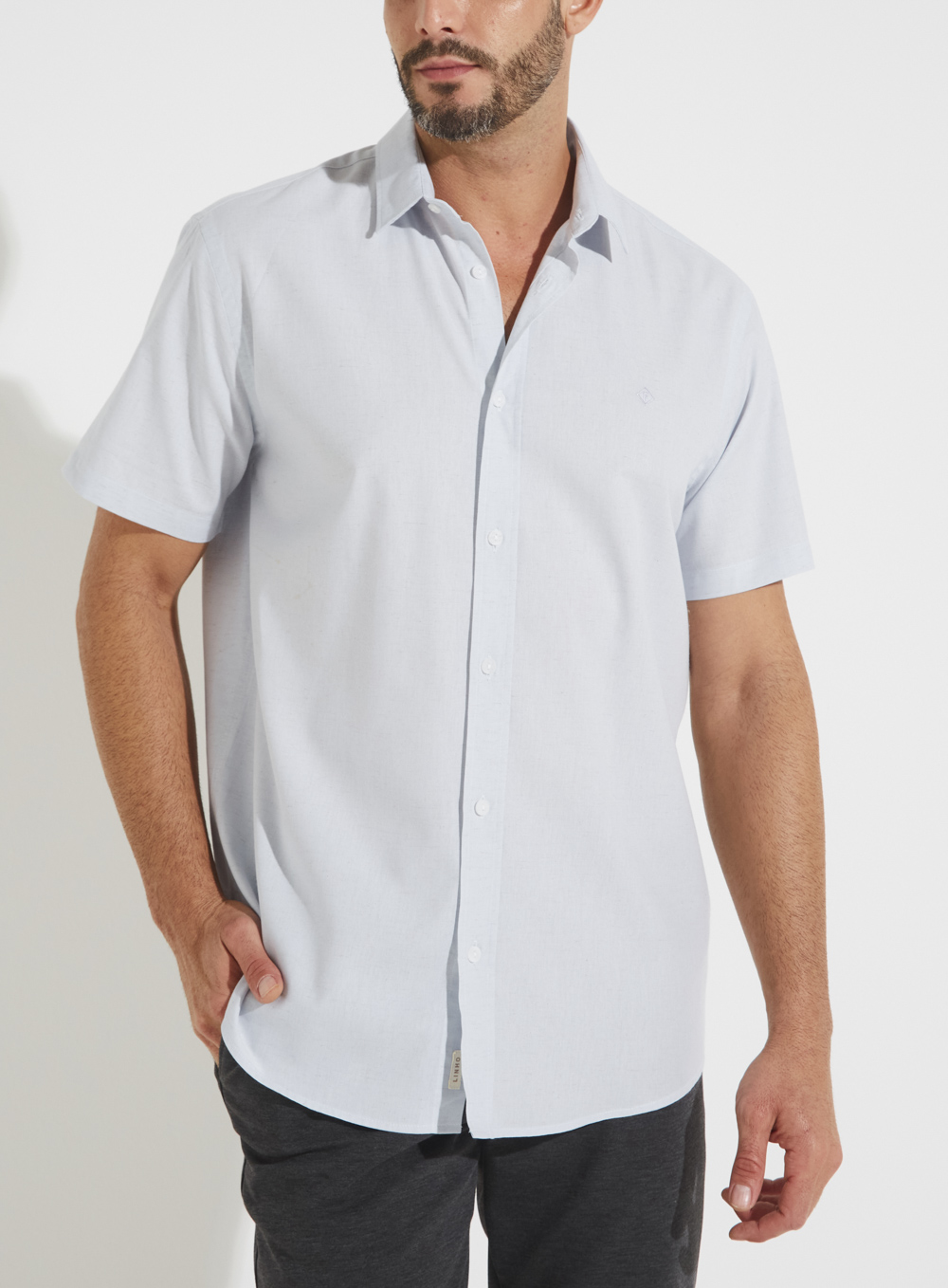 CAMISA LINHO RELAX M AZUL SKEY