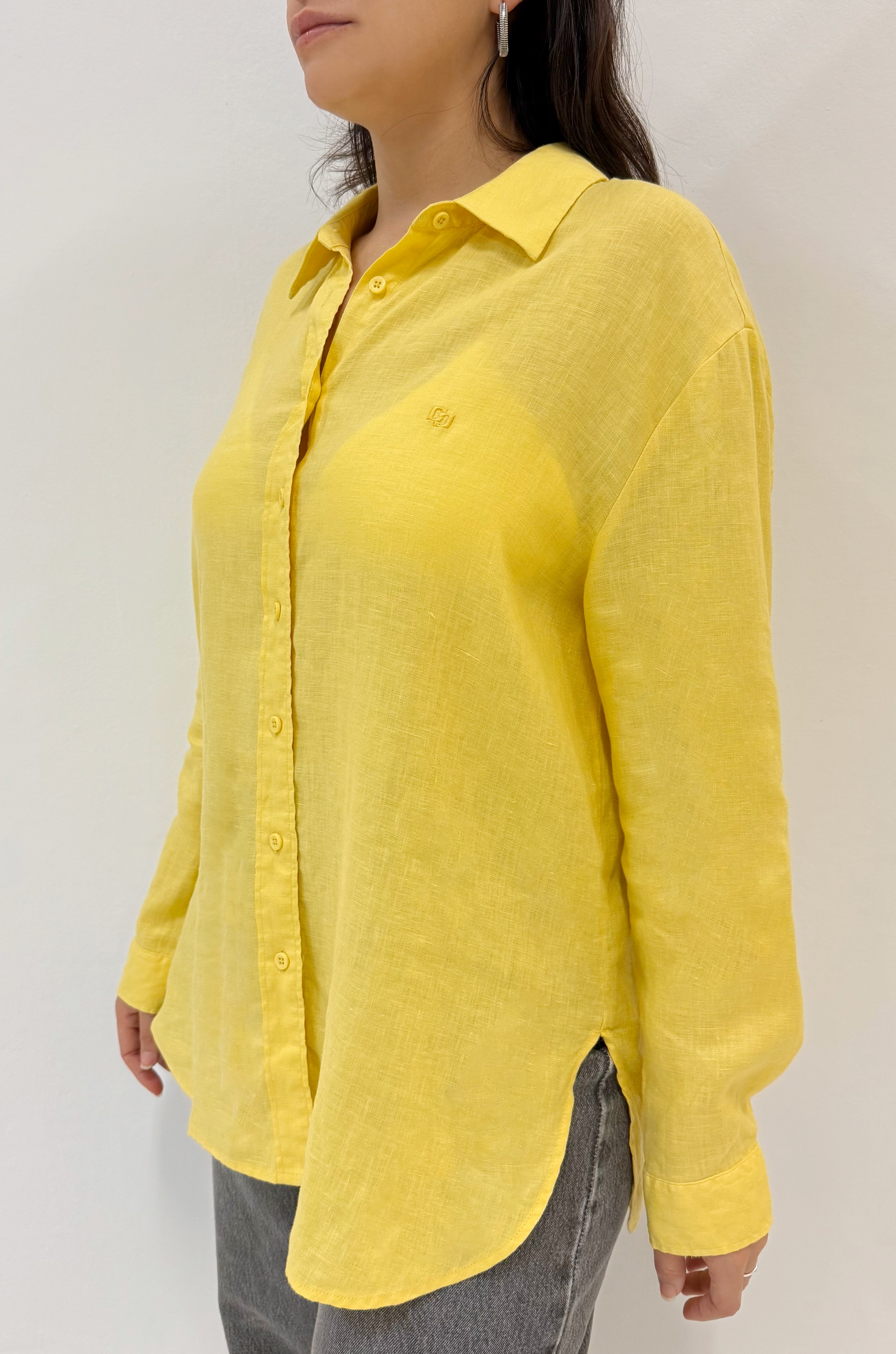 CAMISA LINHO P AMARELO CORNISH