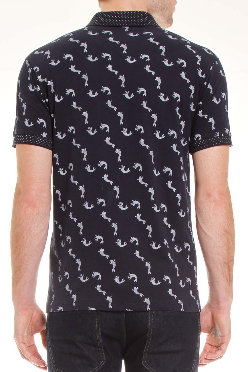 POLO ESTAMPADA PP AZUL/OFF
