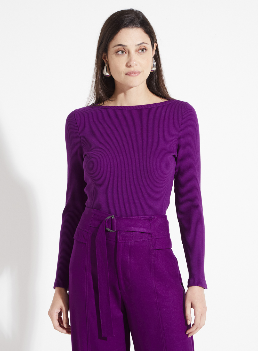 BLUSA CANELADA P ROXO BEET