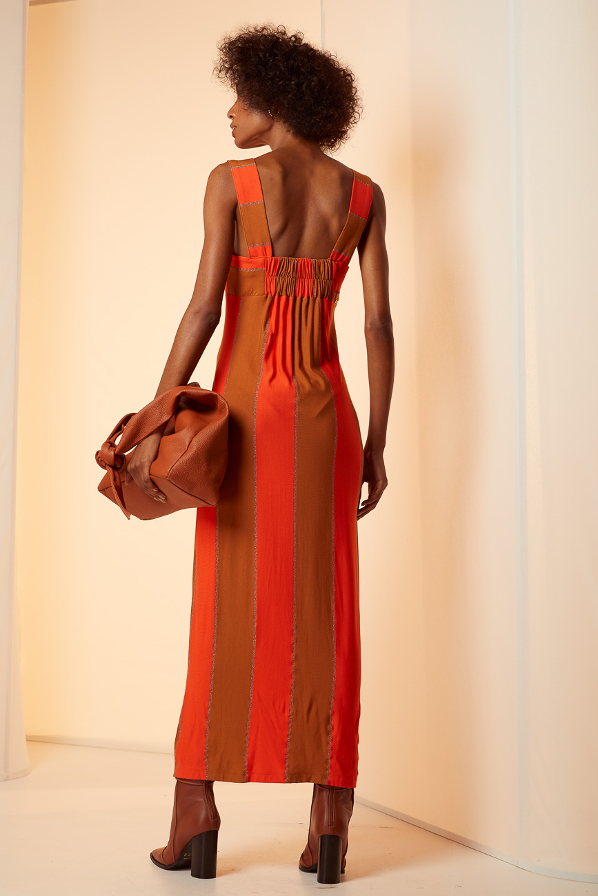 VESTIDO MIDI LISTRADO P P E B STRIPE