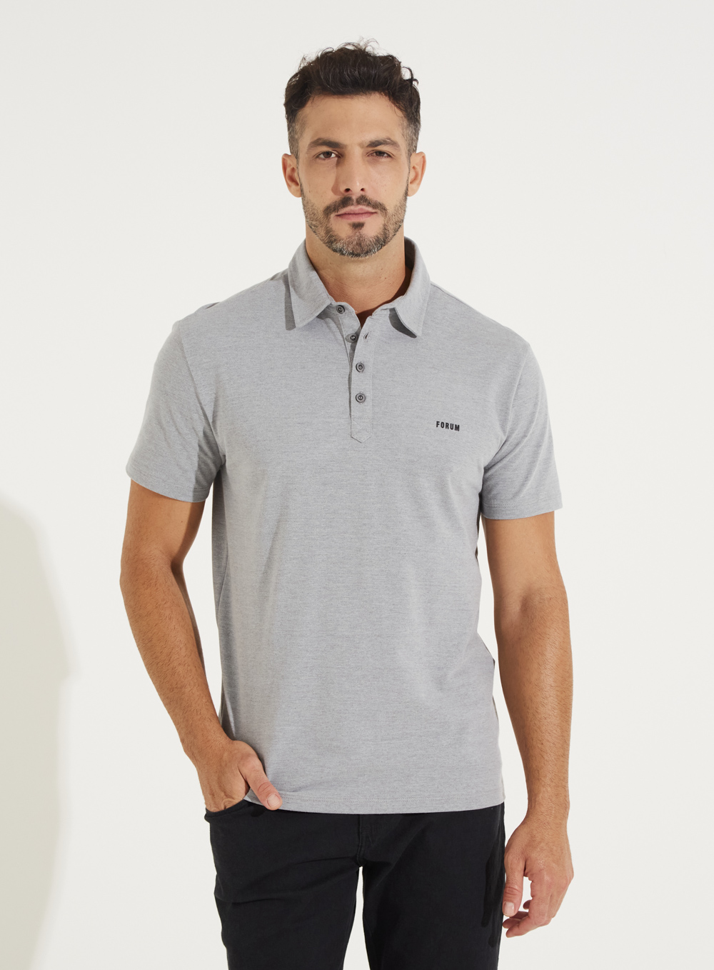 POLO FORUM M CINZA PEWTER