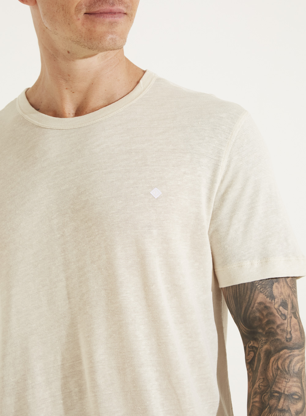 CAMISETA LINHO G BEGE ITALIAN