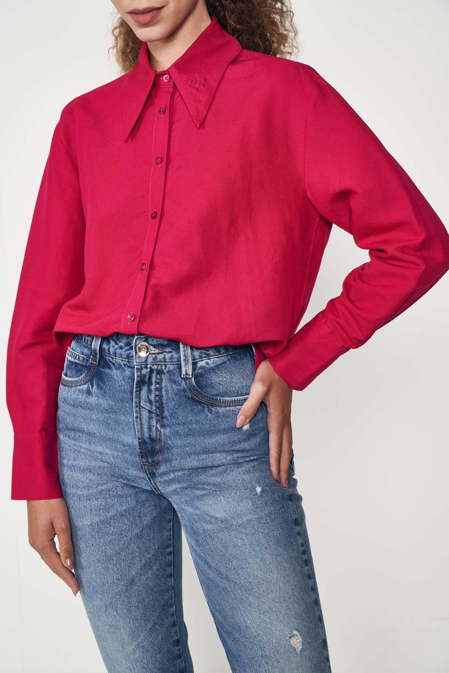 CAMISA LINHO PP ROSA TIMELESS
