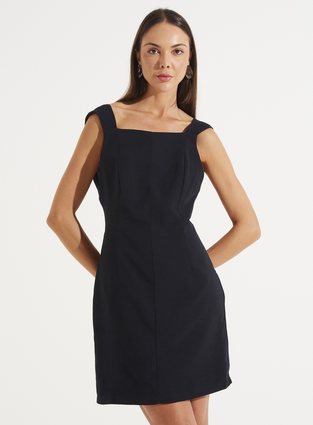 VESTIDO LINHO G PRETO