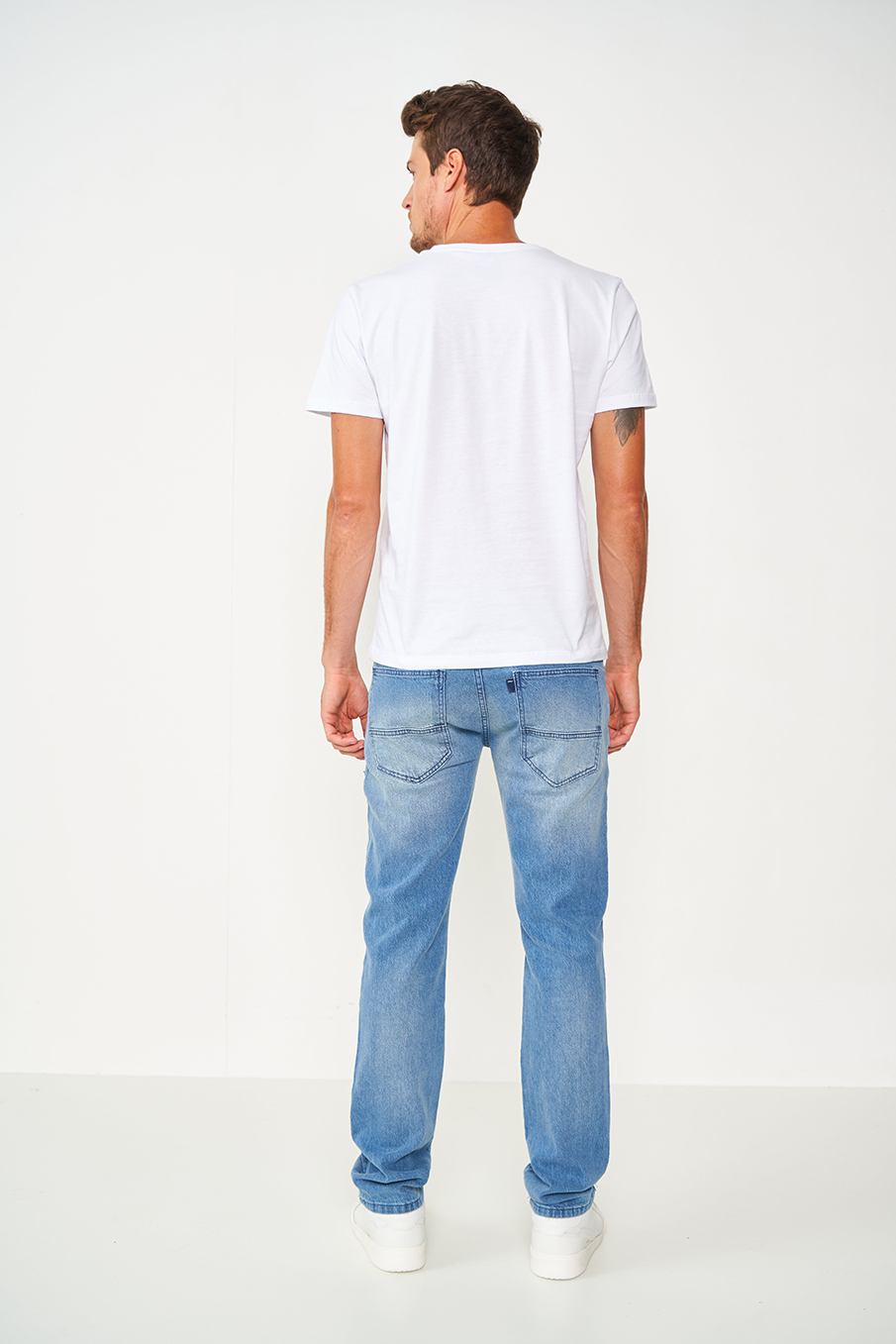 CALÇA JEANS ALEX SLIM 42 INDIGO