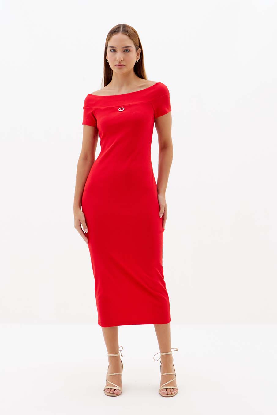 VESTIDO CANELADO M AZUL SAPPHIRE