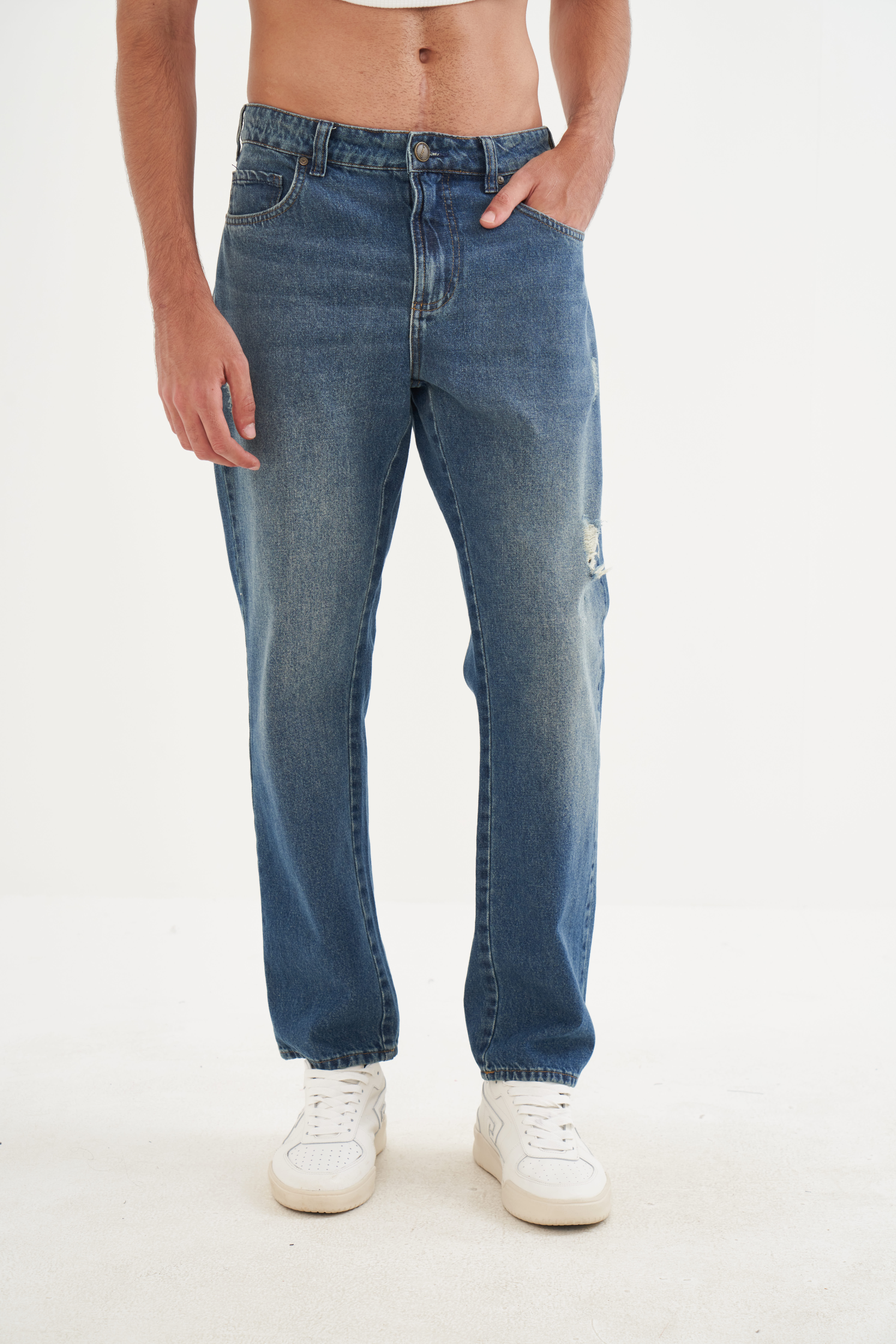 CALÇA JEANS RETA 40 INDIGO